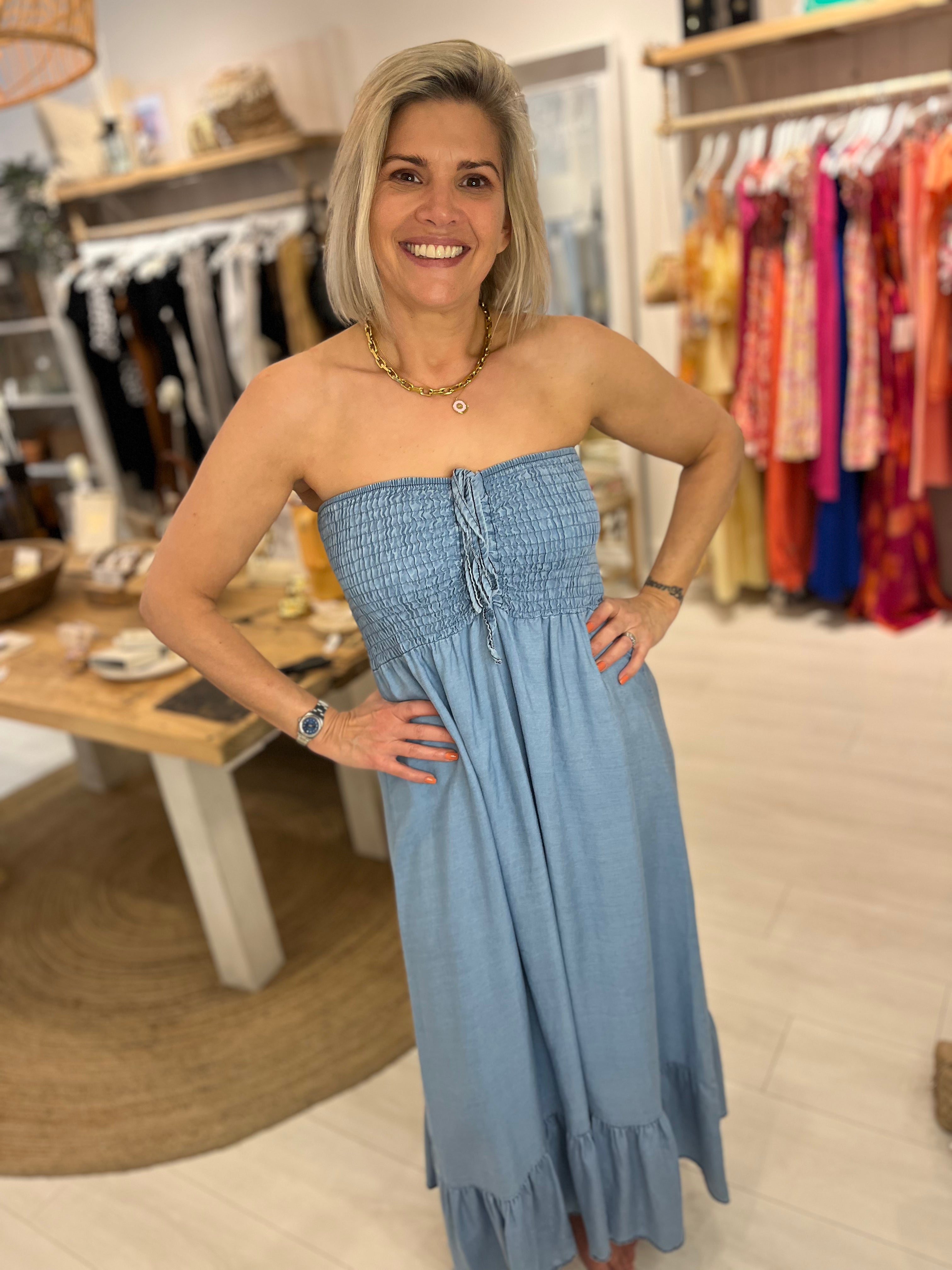 Ella Strapless Maxi Dress