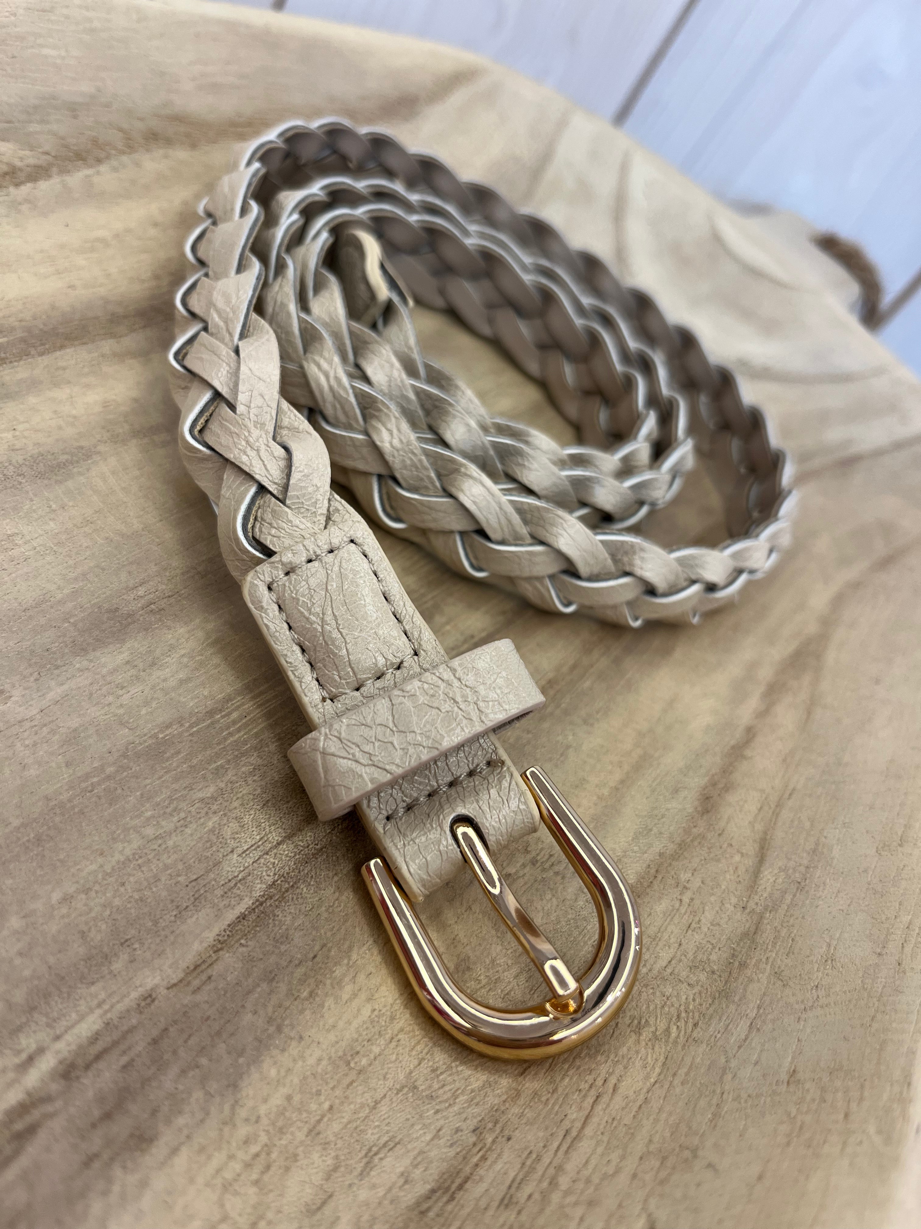 Thin Plaited Belt