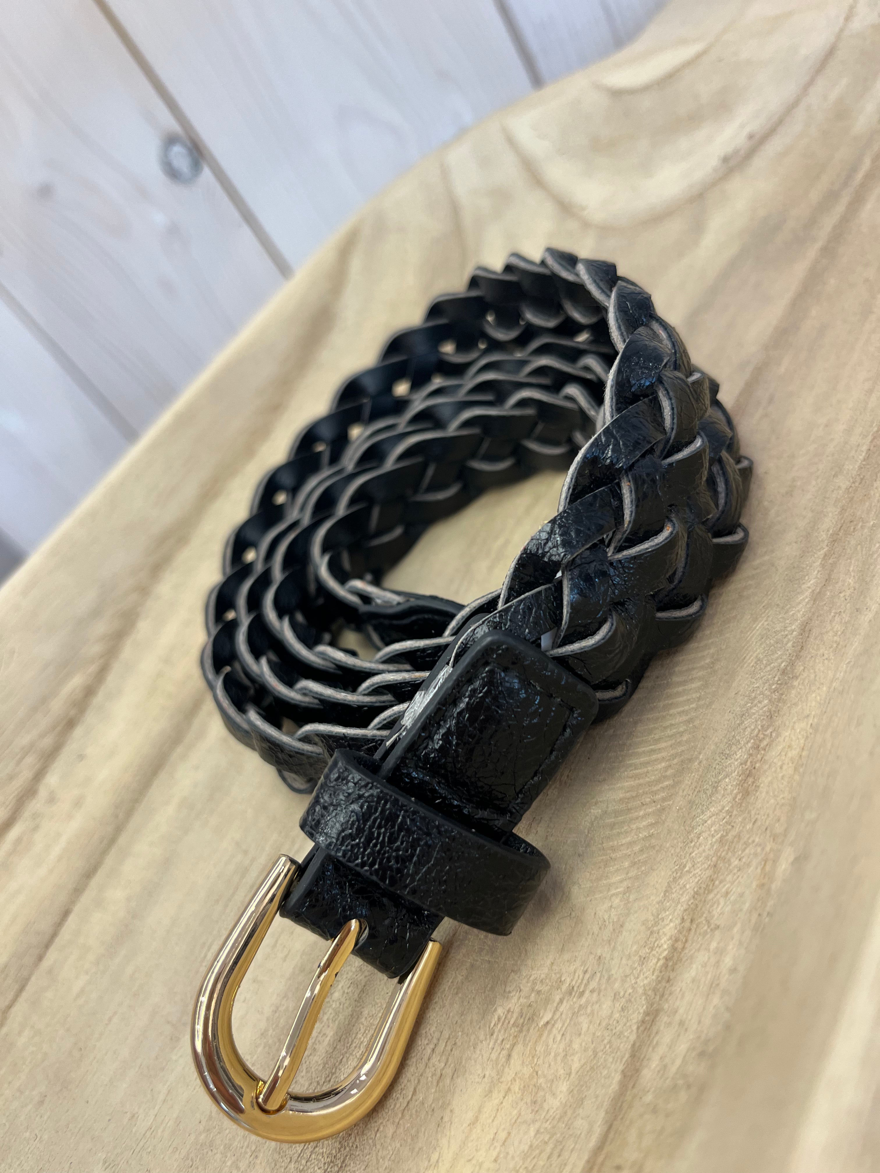 Thin Plaited Belt