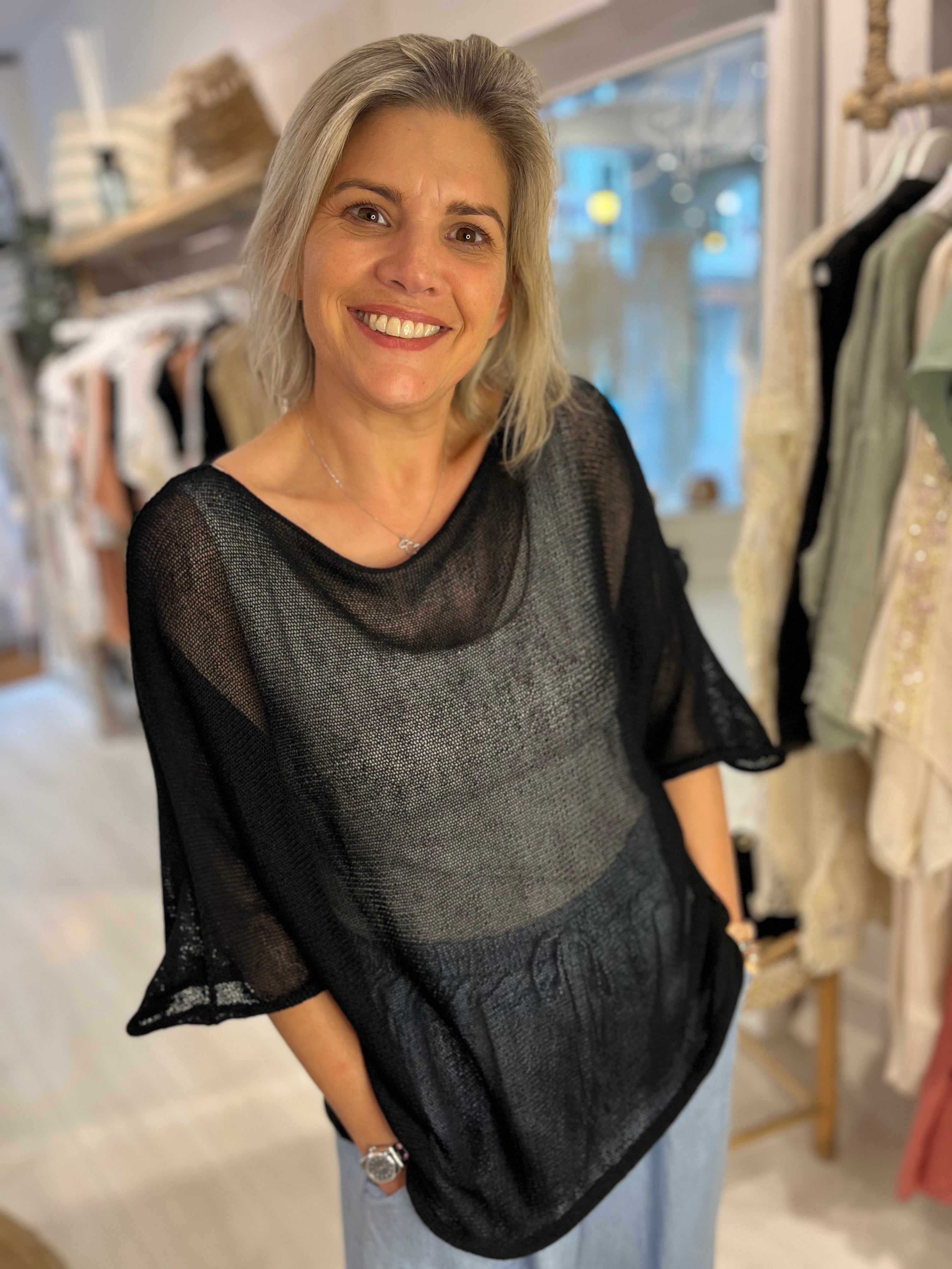 Cassia 3/4 Sleeve Slouch Knit
