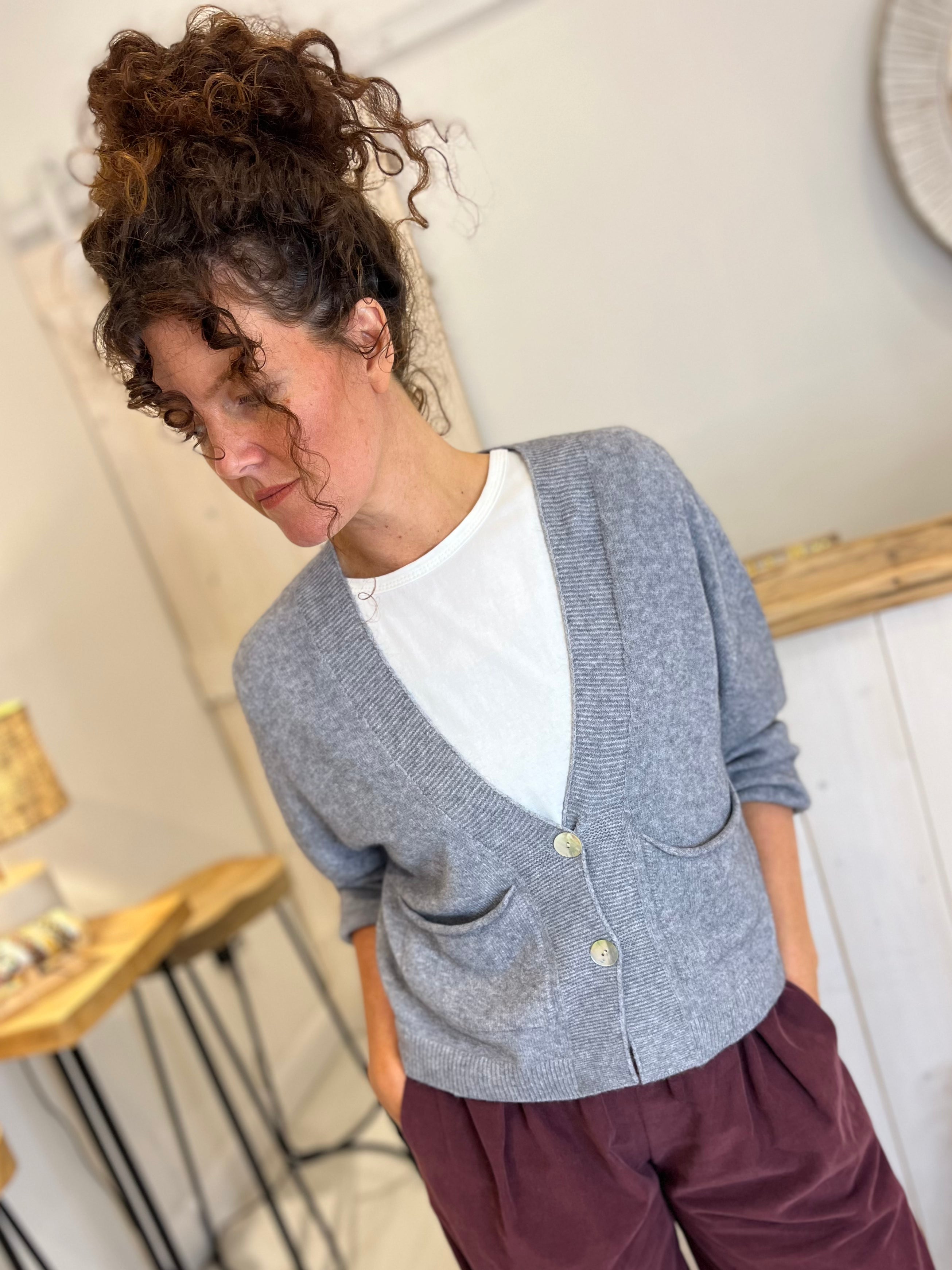 Luxe Button Up Pocketed Cardigan