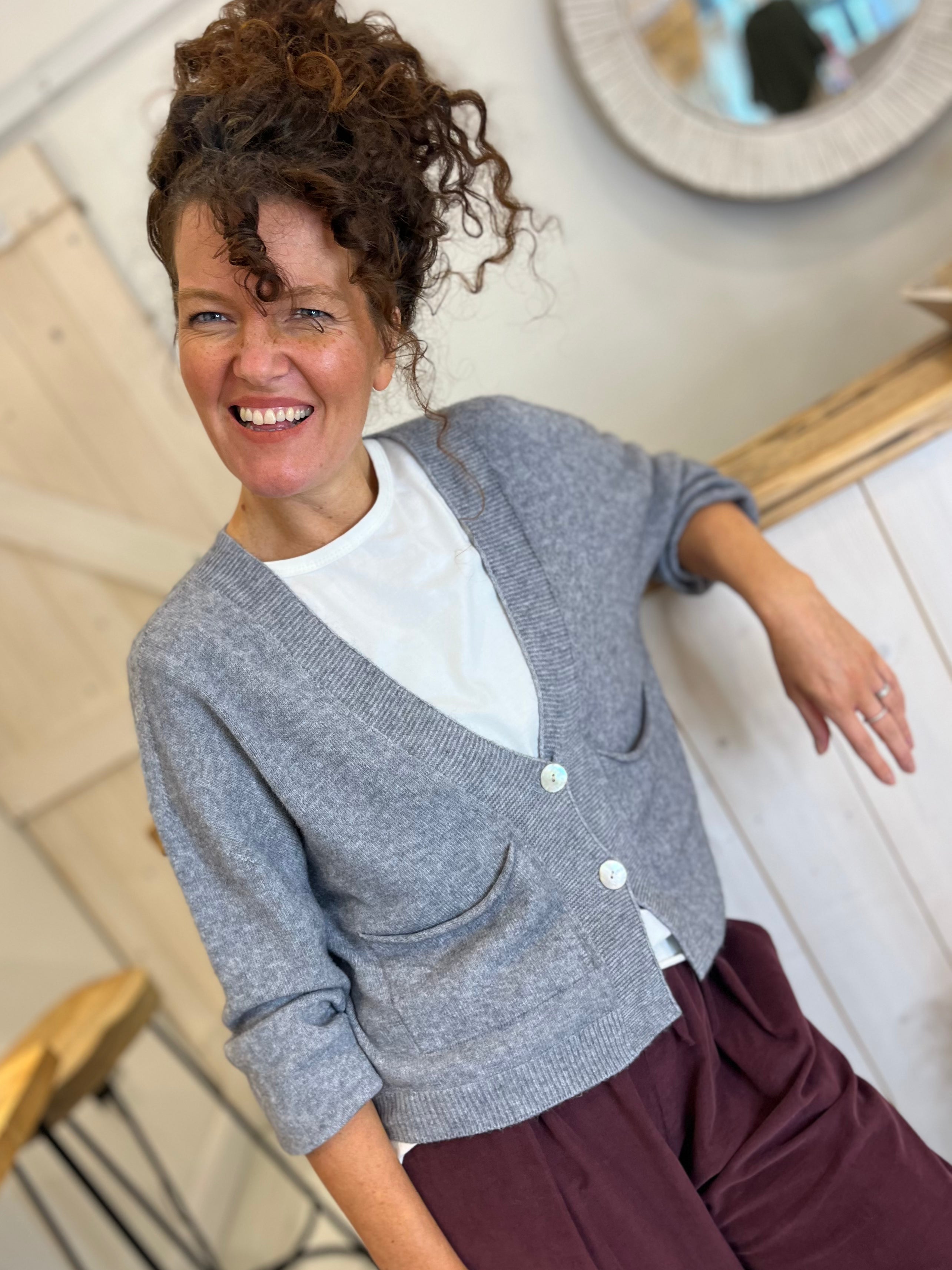 Luxe Button Up Pocketed Cardigan
