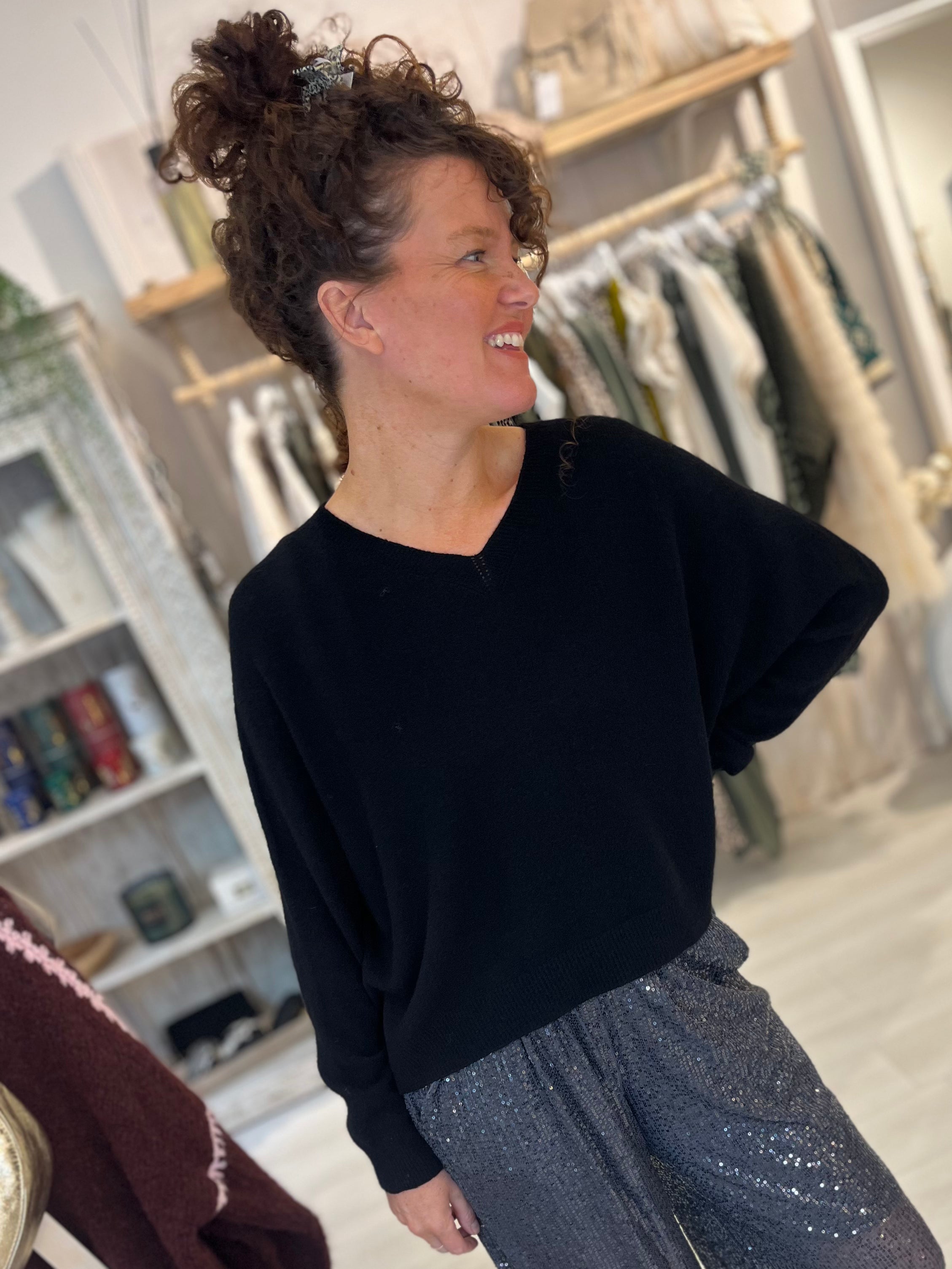 Luxe V-neck Knit