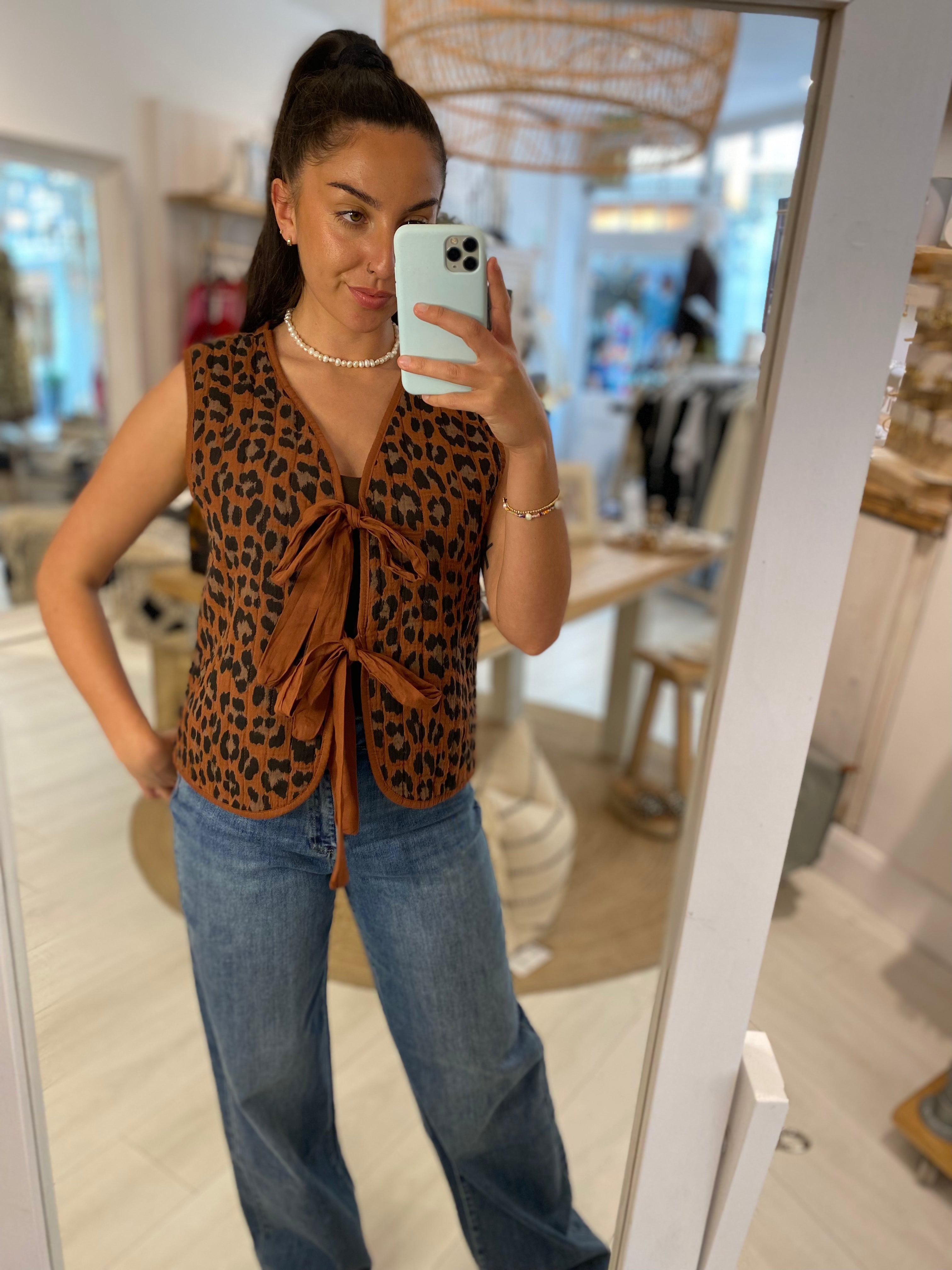 Ellie Leopard Waistcoat