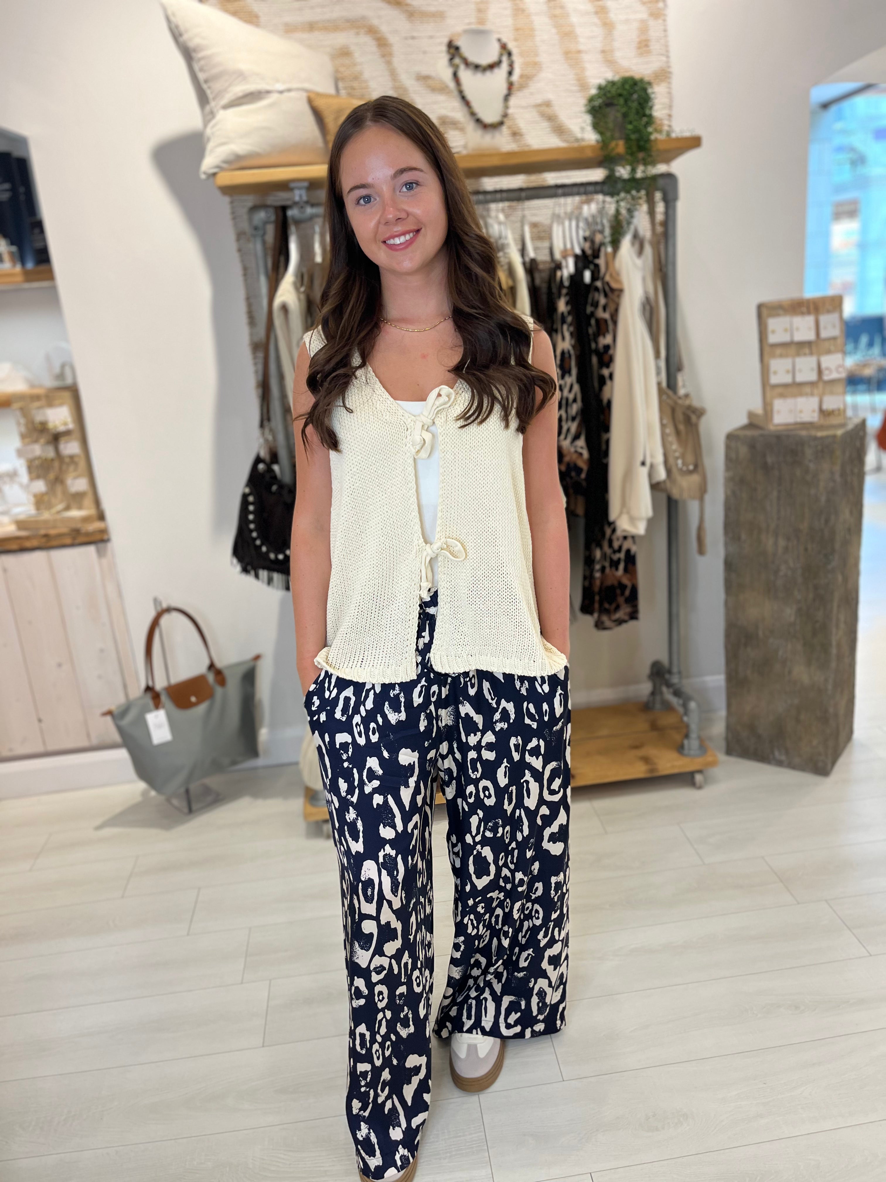 Nelly Navy Wide Legs