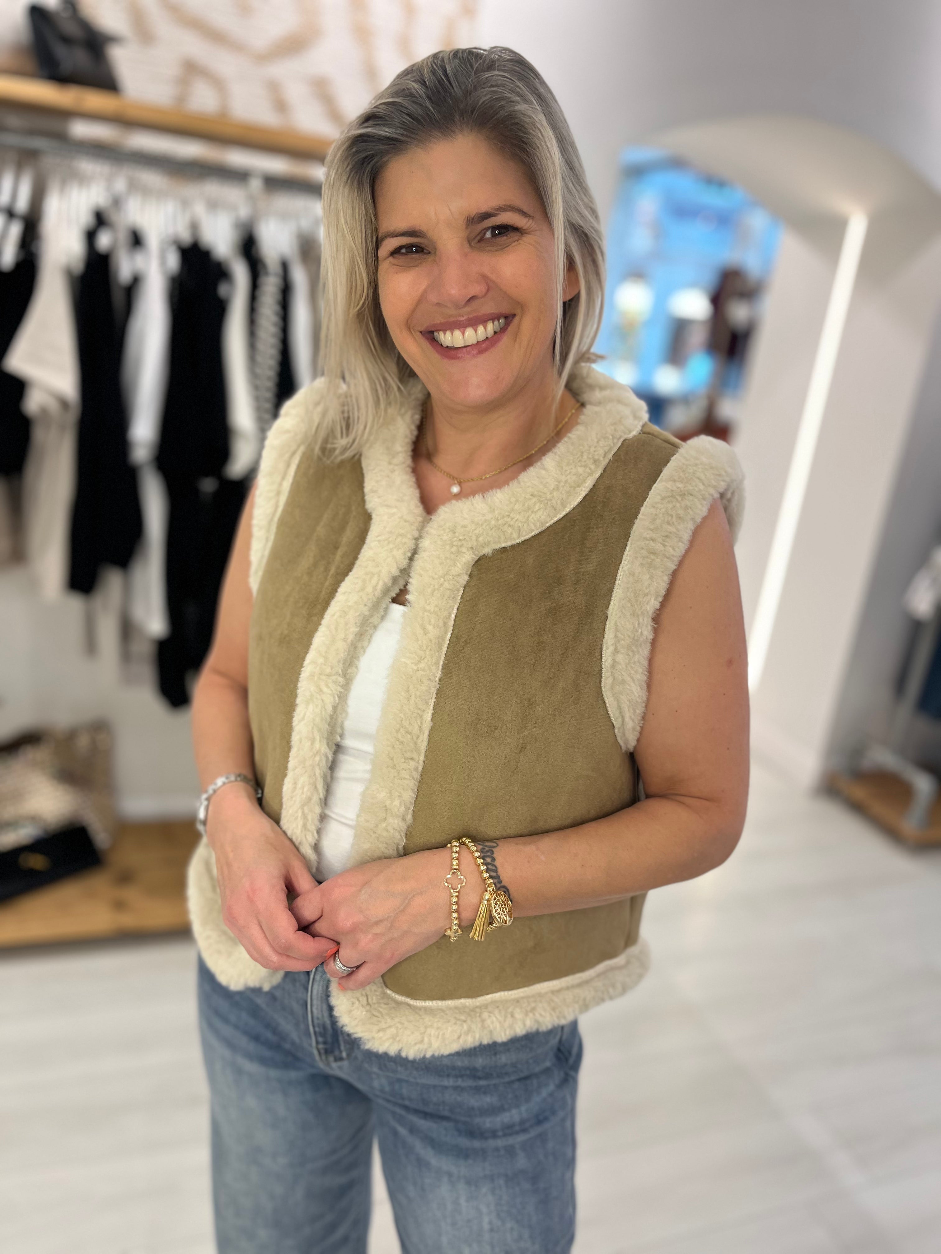 Fiona Faux Fur Lined Waistcoat