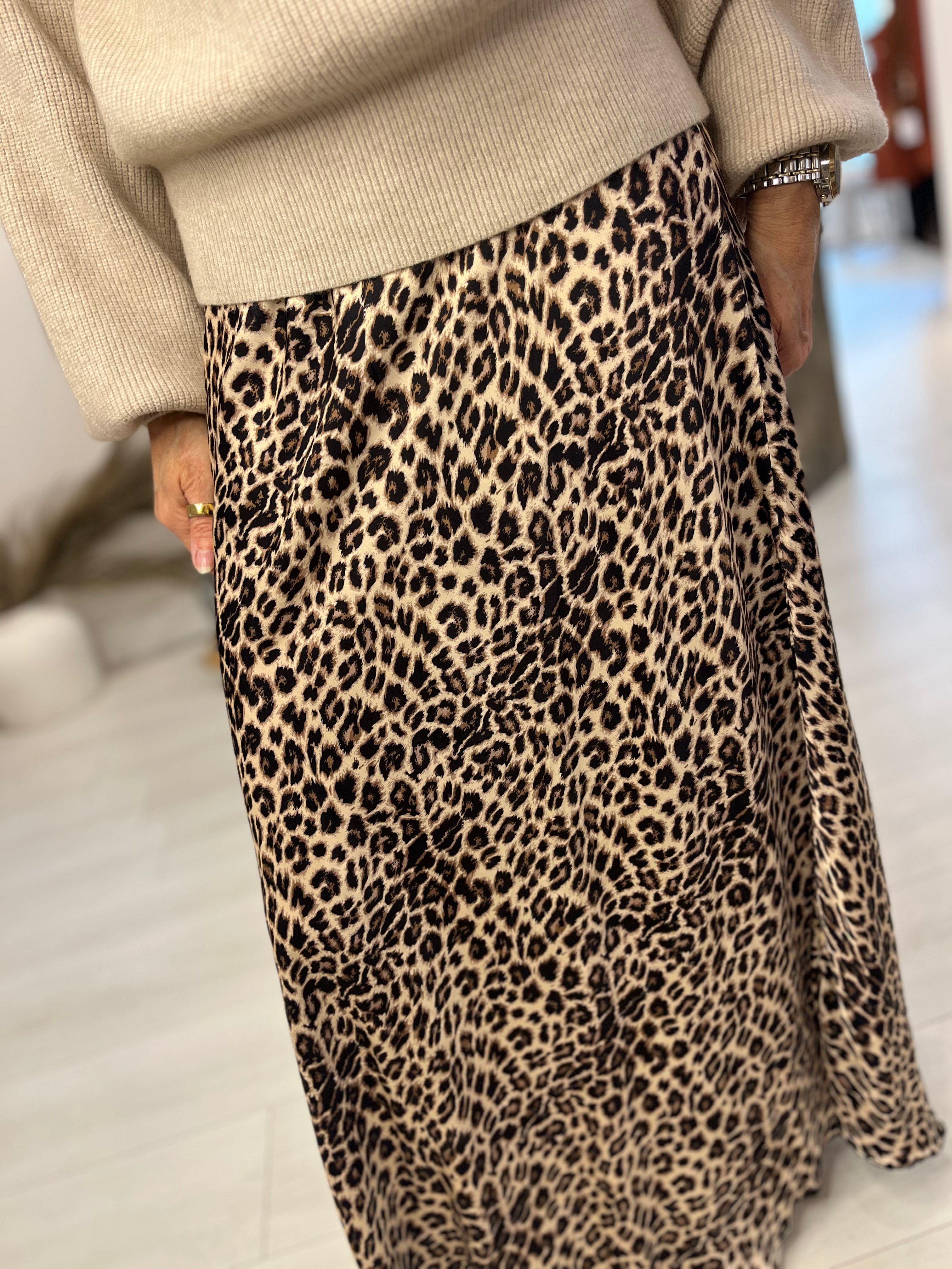 Satin Midi Skirt