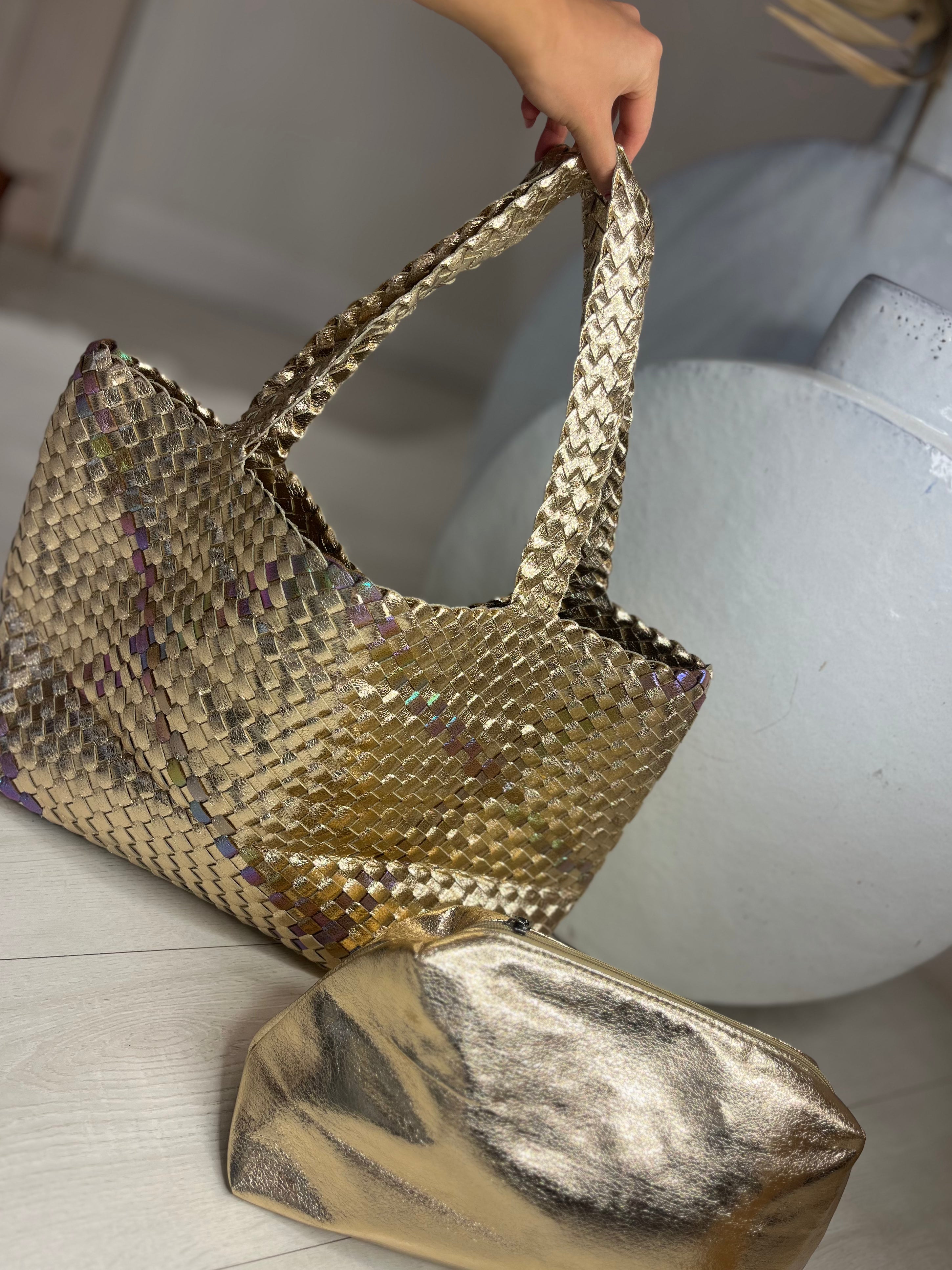 Coachella Cross Woven Tote Bag