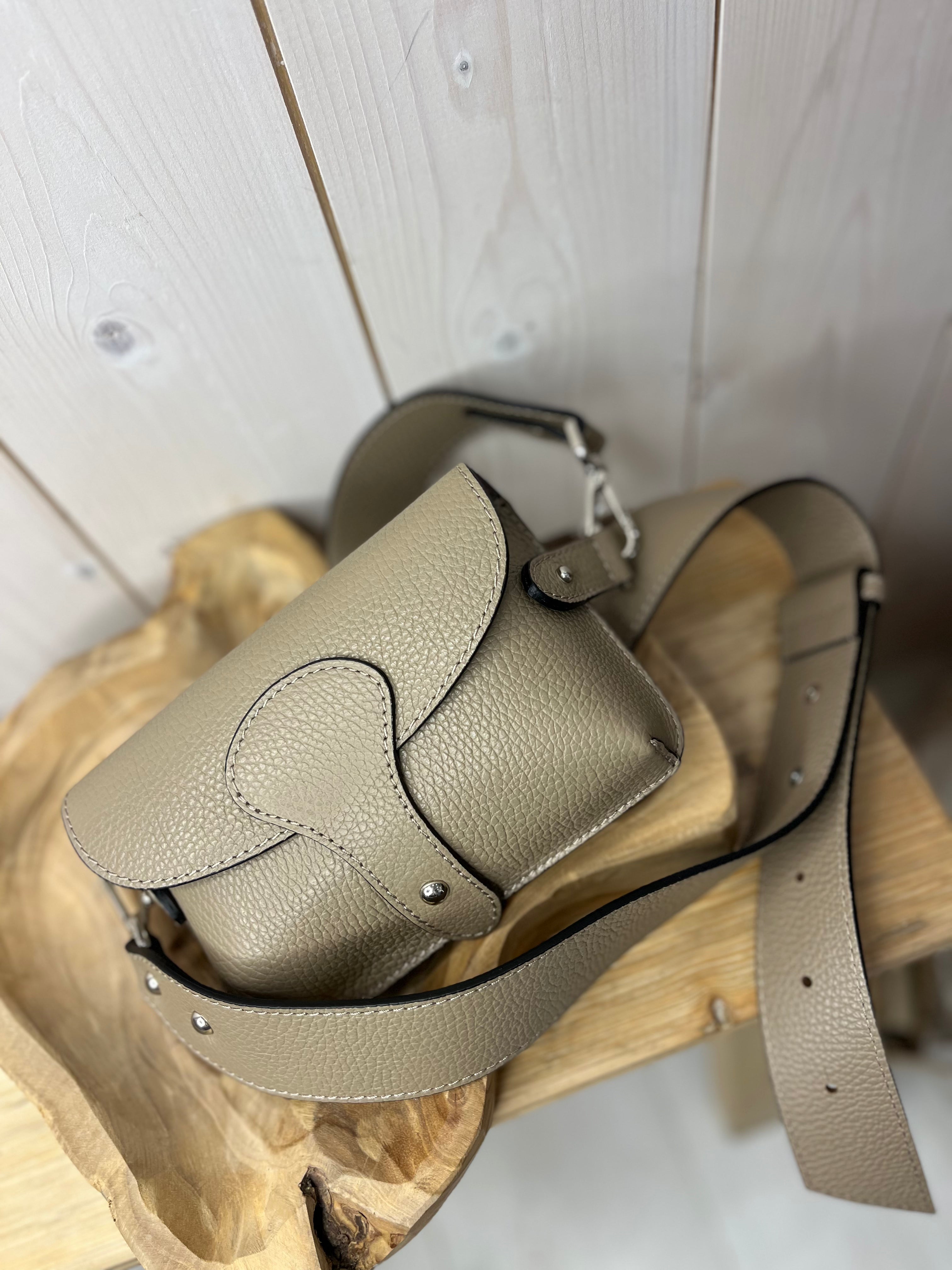 Structured Leather Crossbody Bag