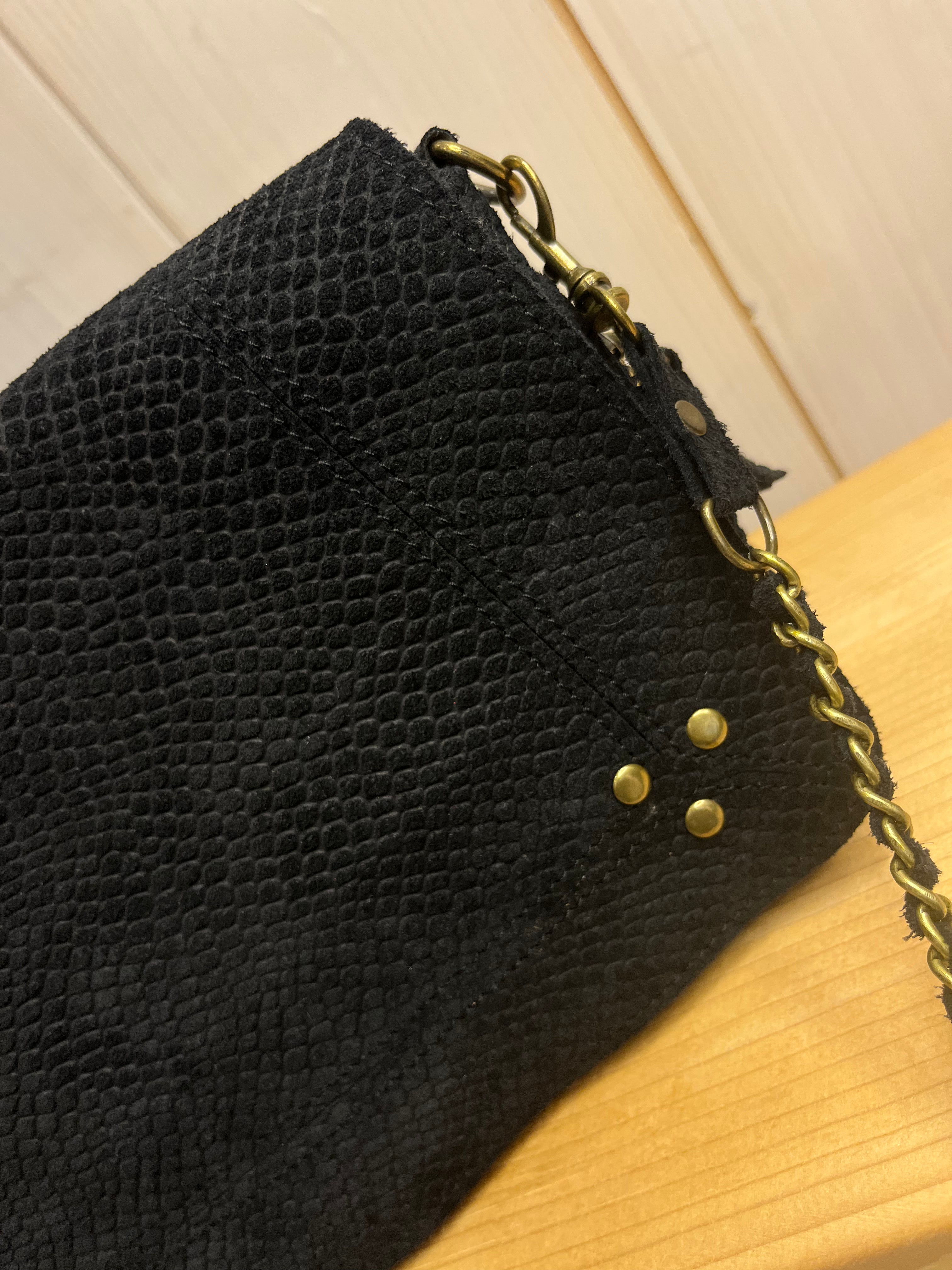 Suede Zip Around Bag