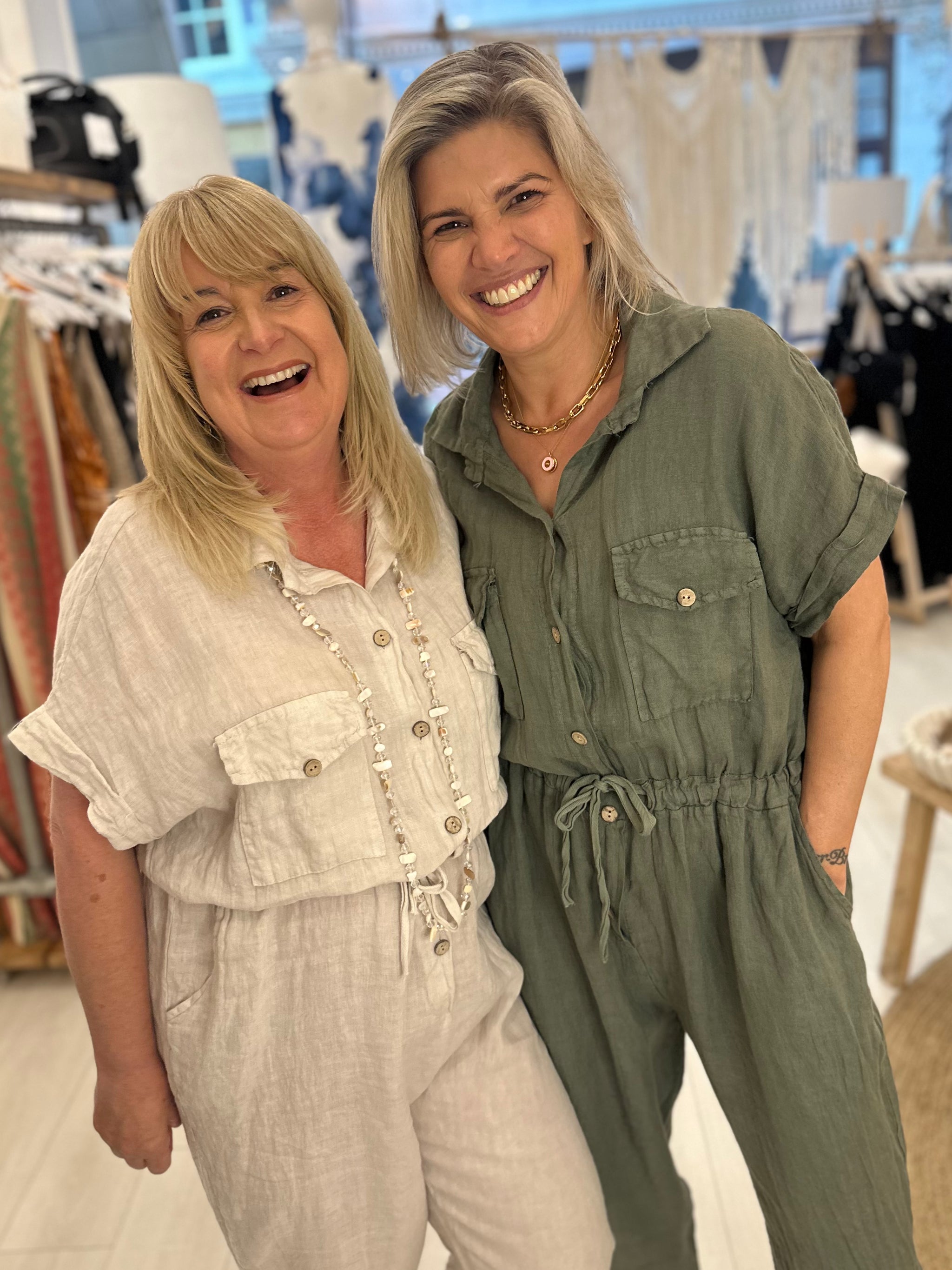 Bridget Linen Boiler Suit