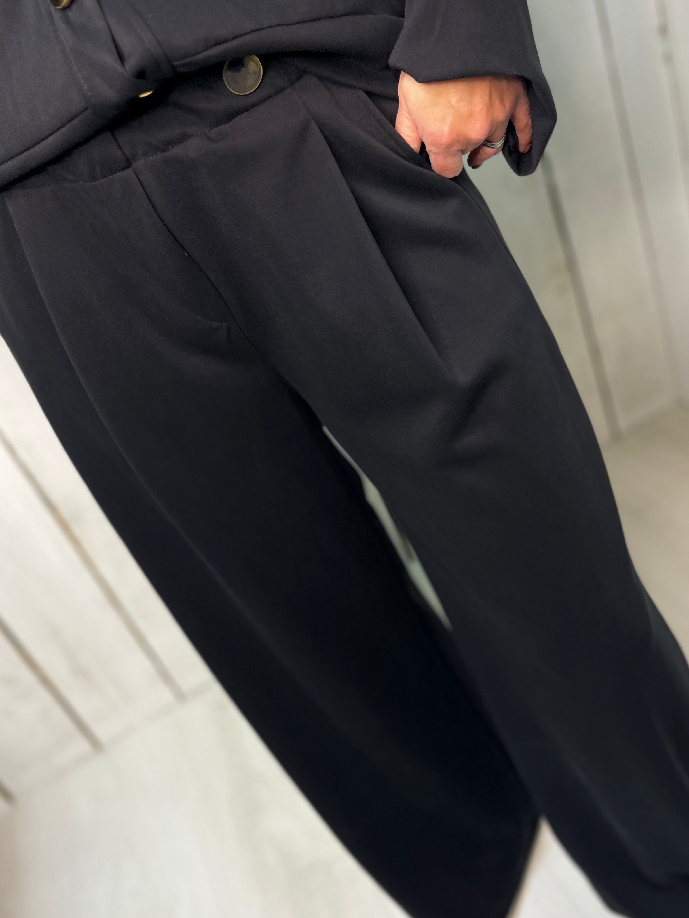 Addison Gold Button Trousers
