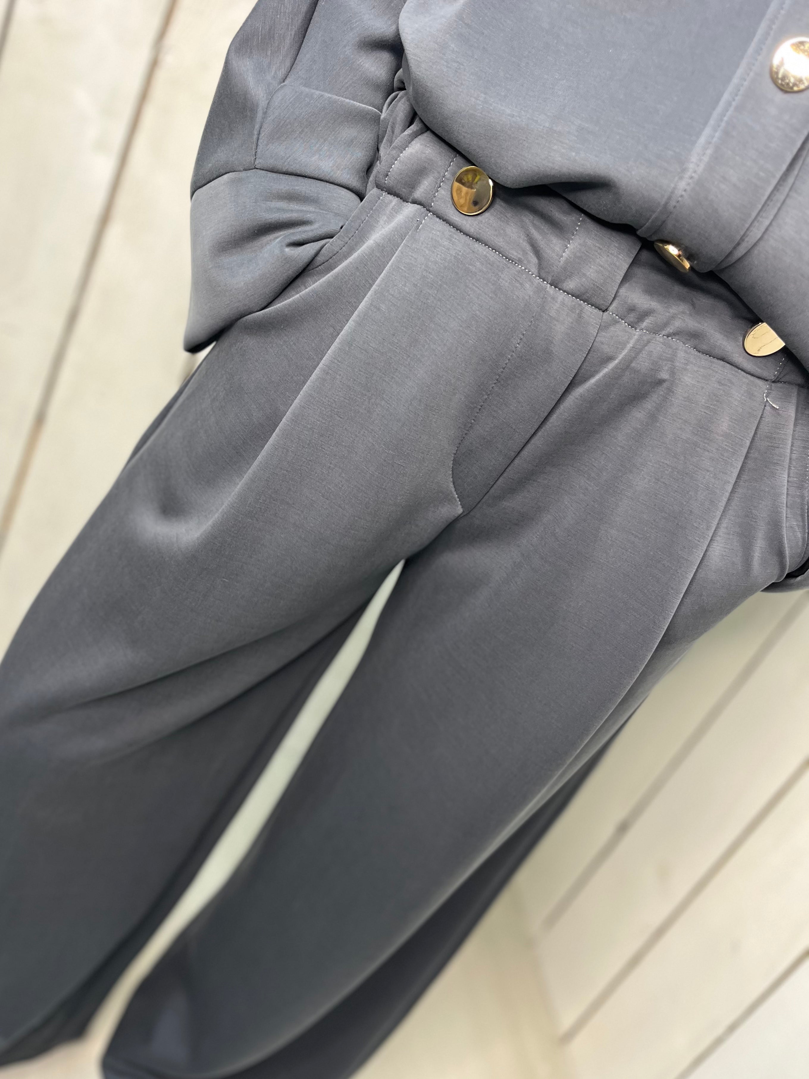 Addison Gold Button Trousers