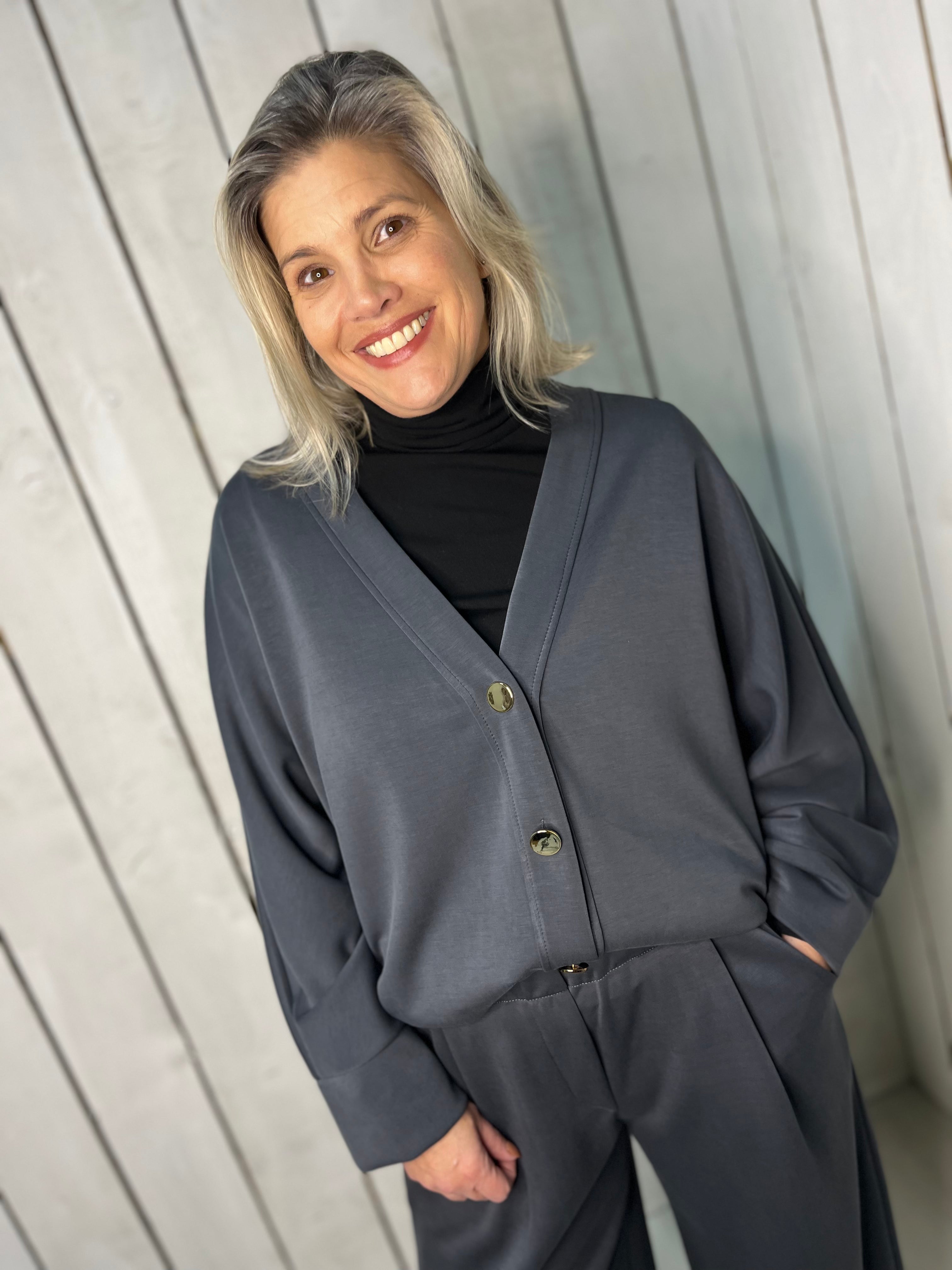 Addison Gold Button Cardigan