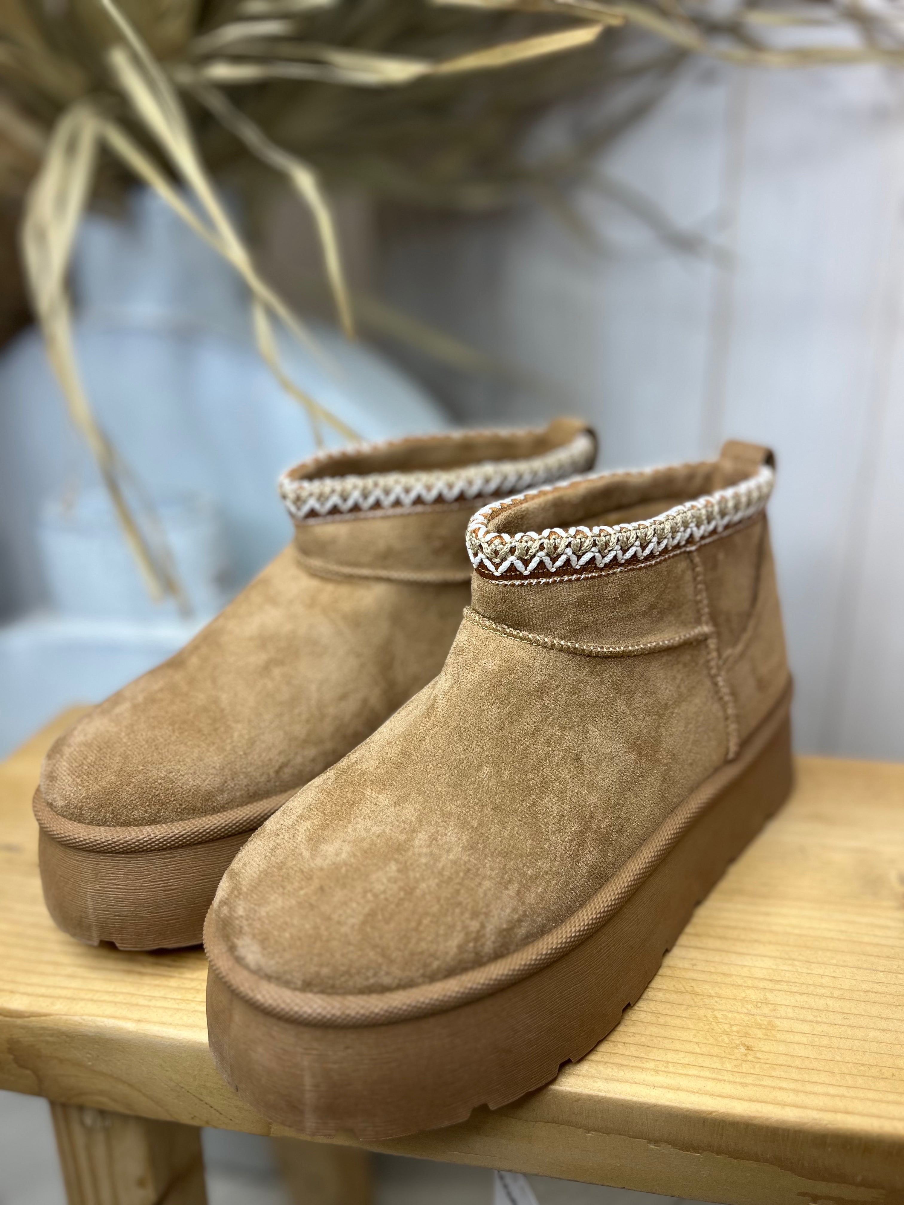 Stitched Ankle Platform Boot