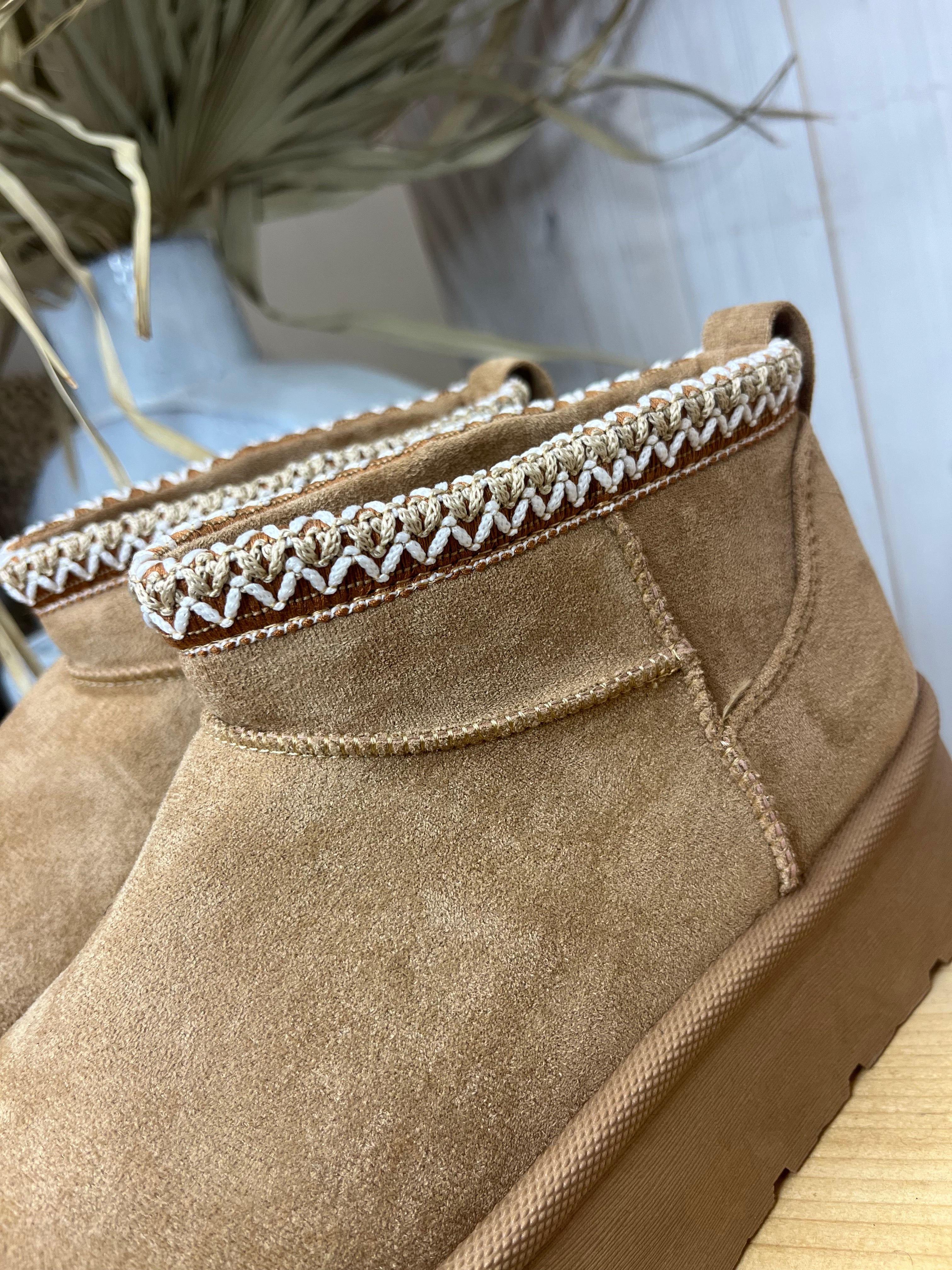 Stitched Ankle Platform Boot