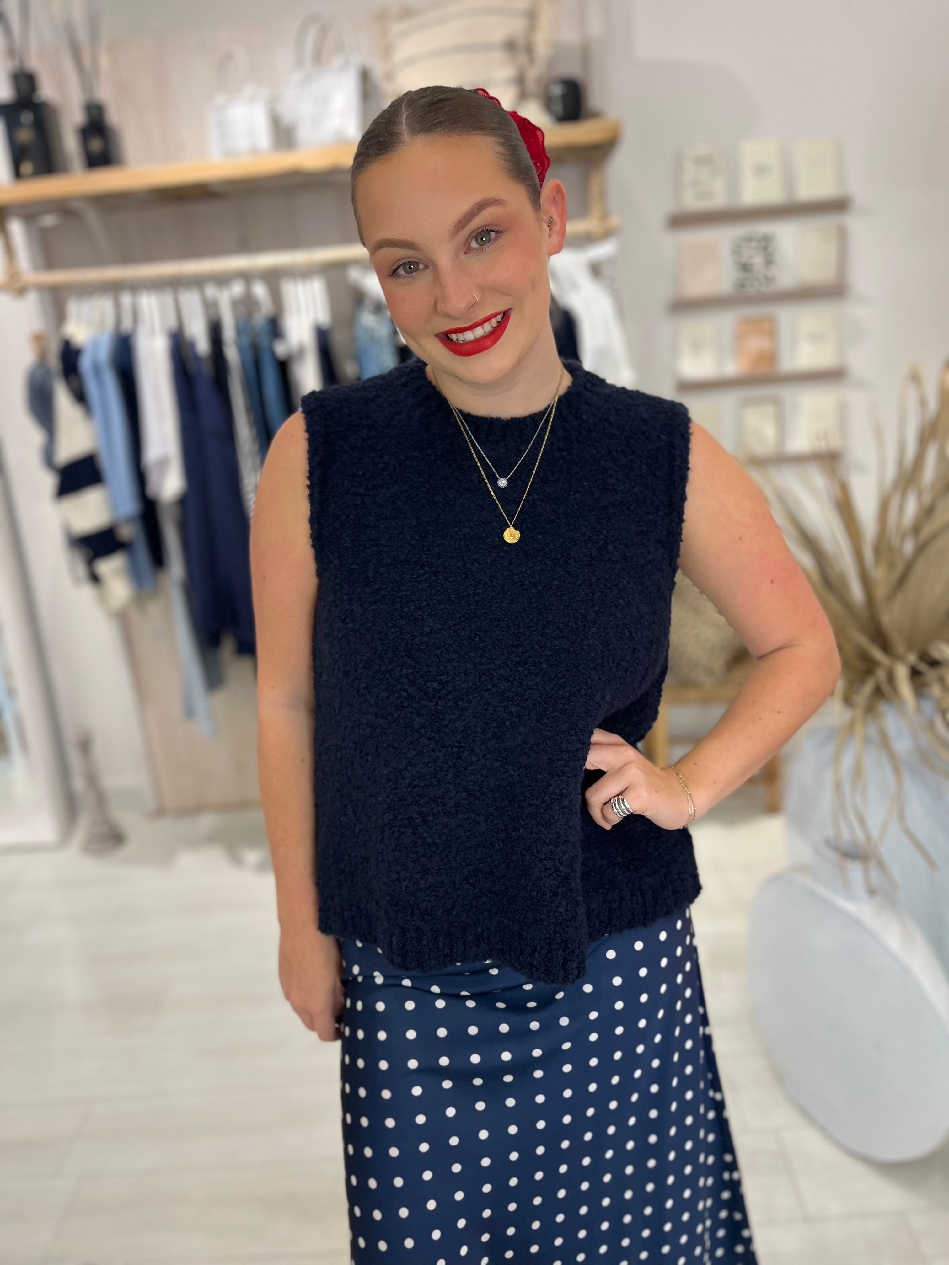 Gracie Fluffy Knit Tank