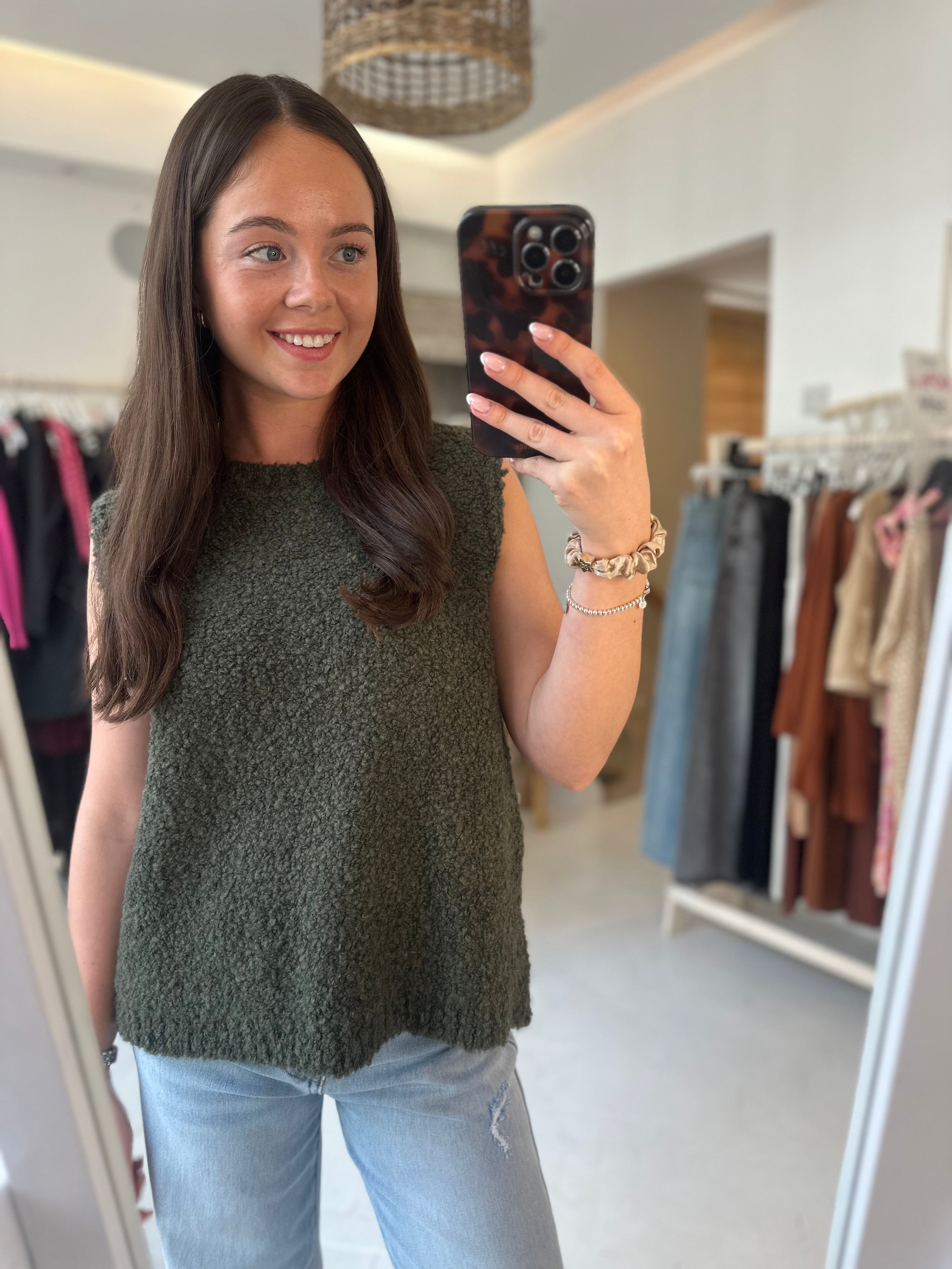 Gracie Fluffy Knit Tank