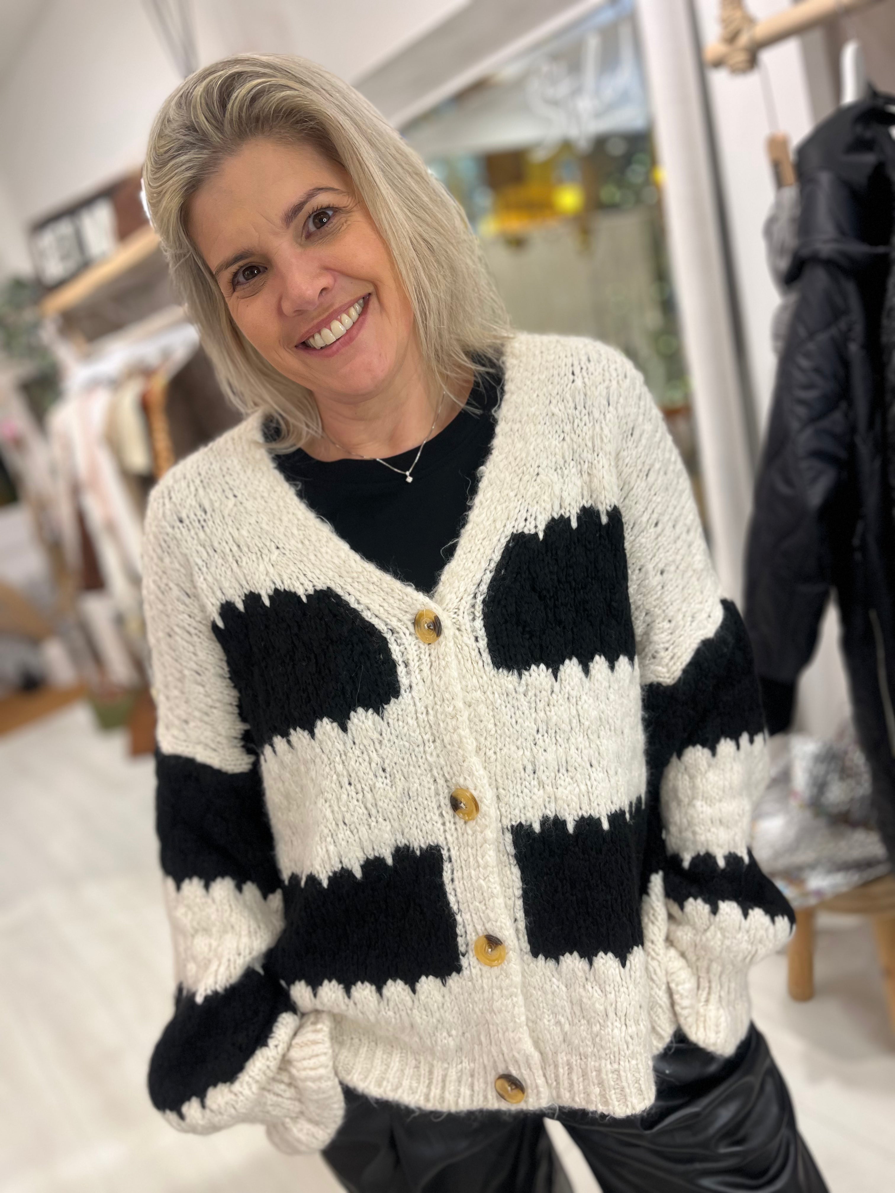 Rae Striped Cardigan