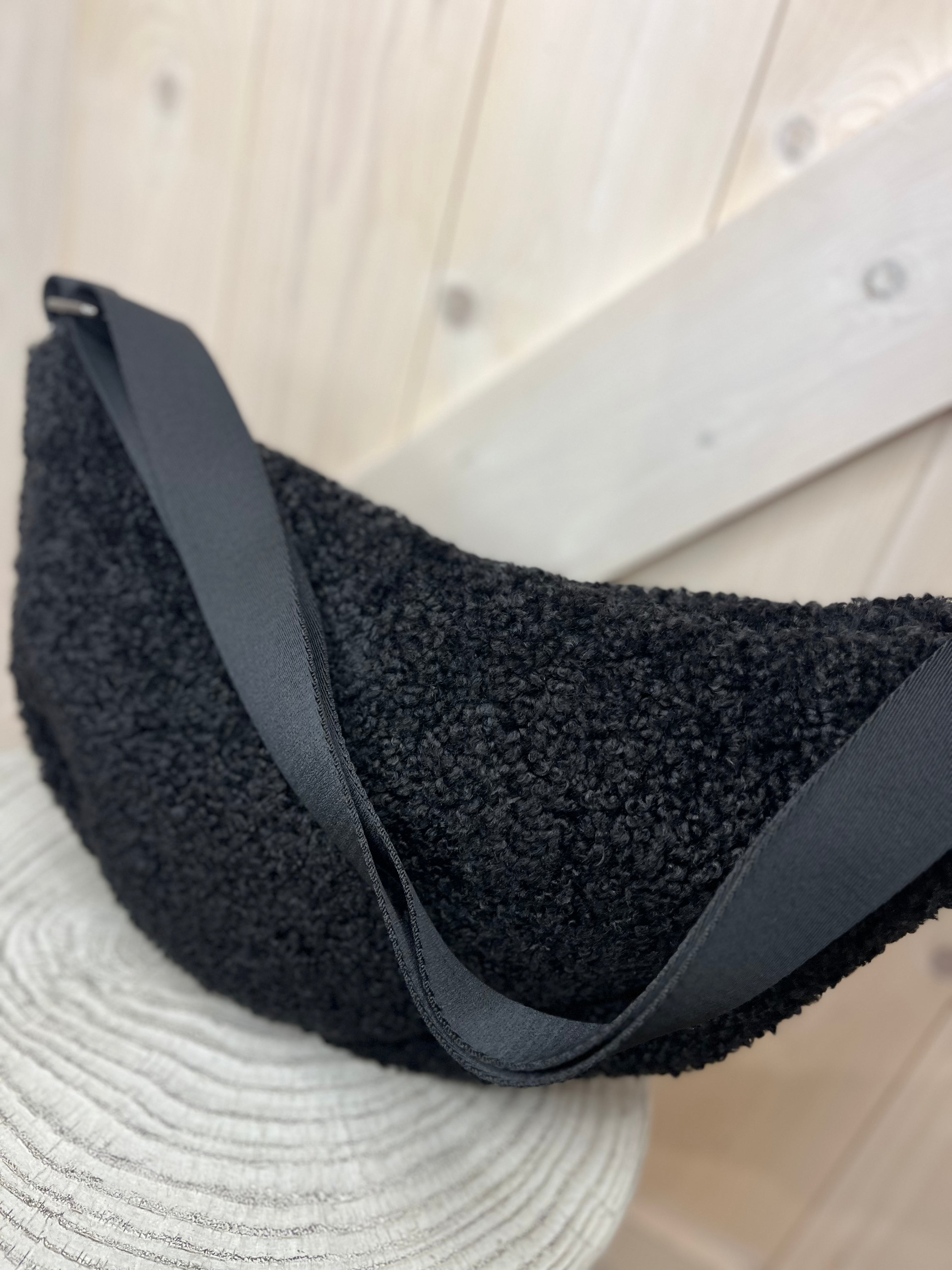 Teddy Half Moon Crossbody Bag