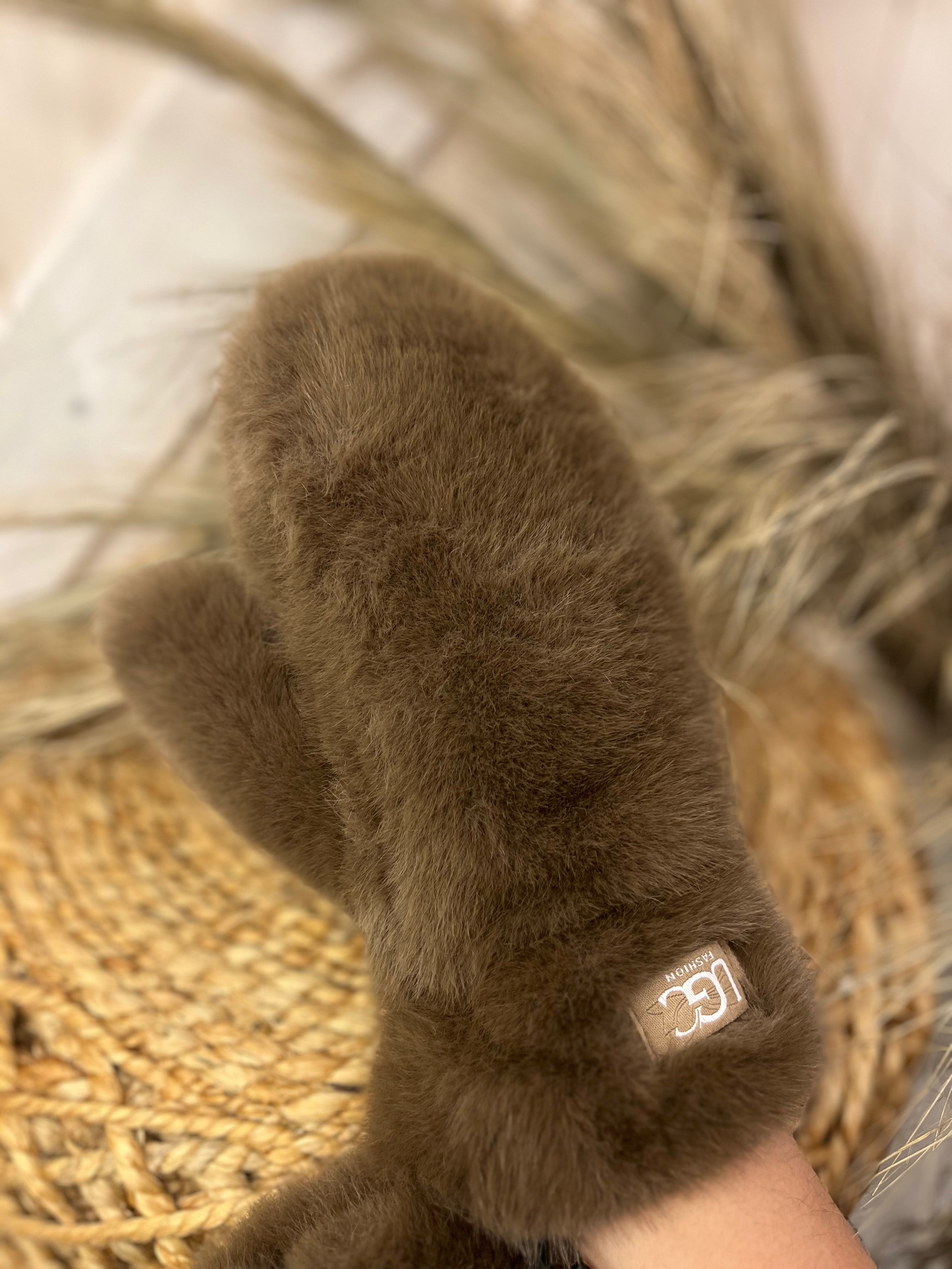 Faux Fur Mittens