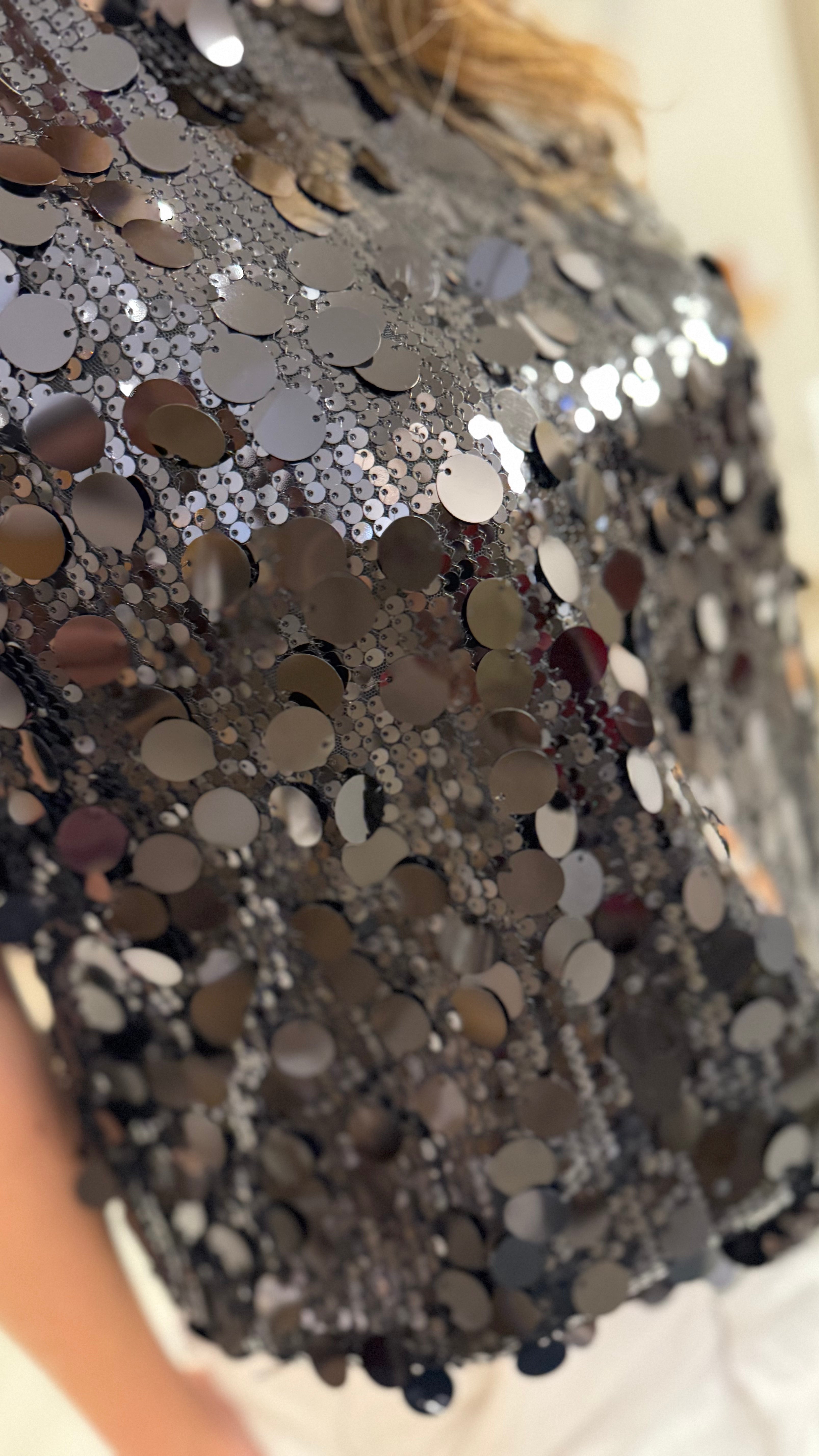 Patsy Sequin High Neck Top