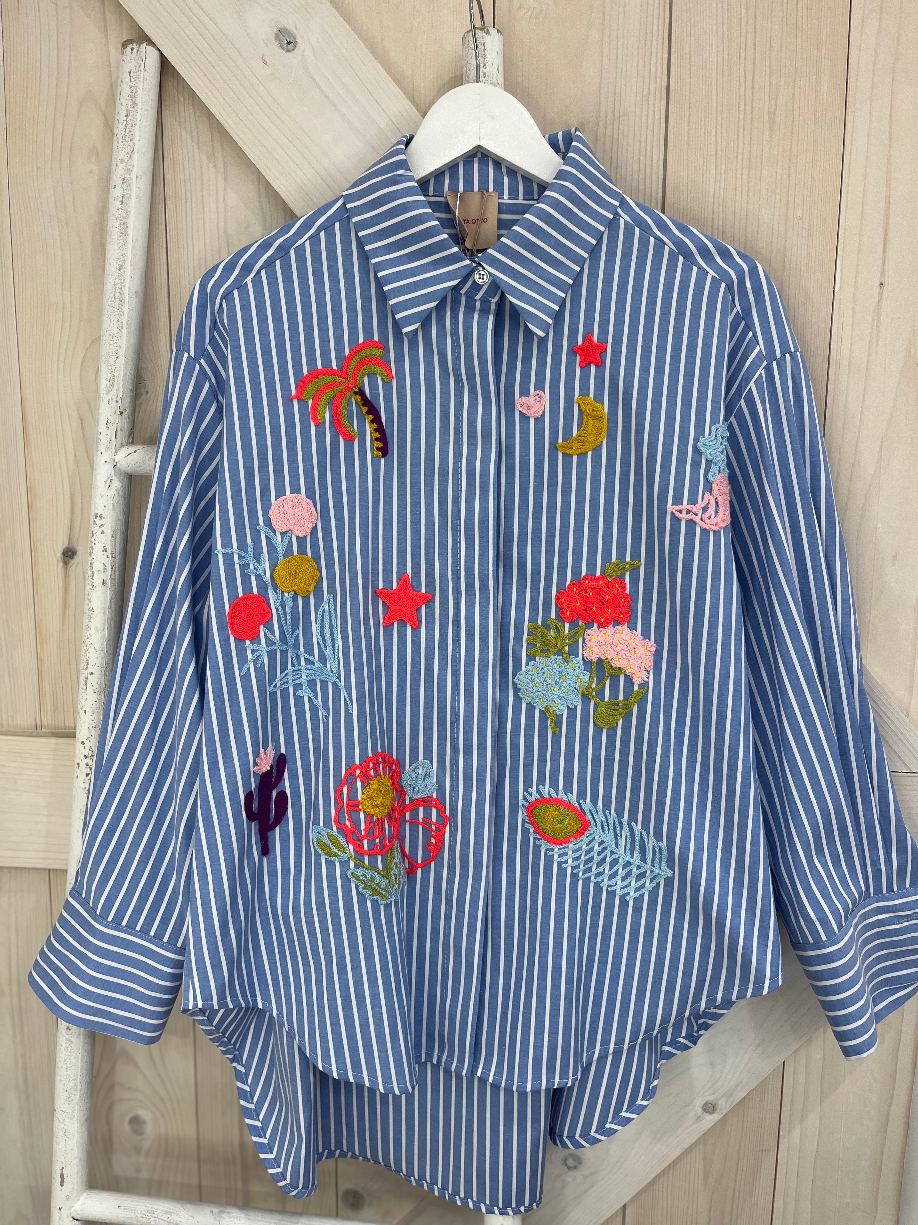 Esme Embroidered stripe shirt