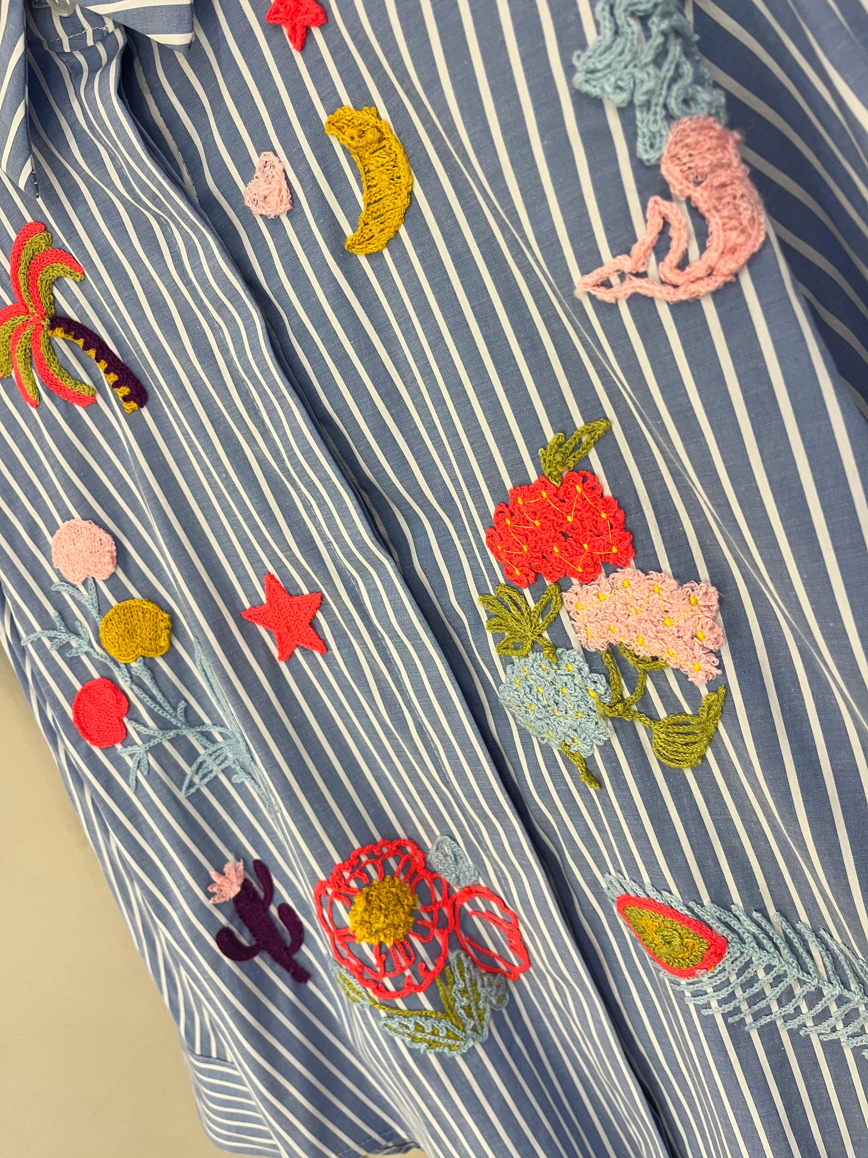 Esme Embroidered stripe shirt