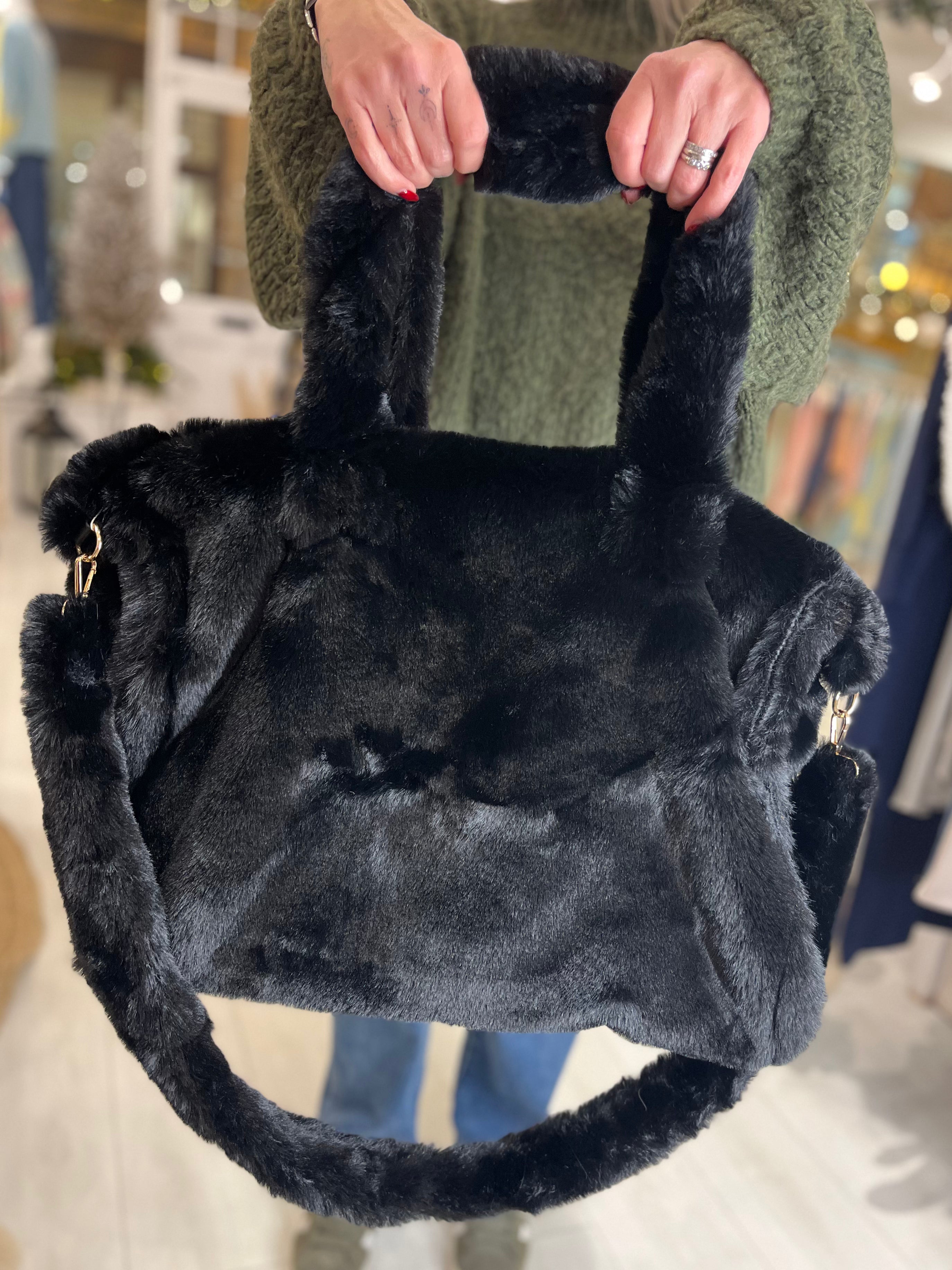 Crossbody Large Faux Fur Tote