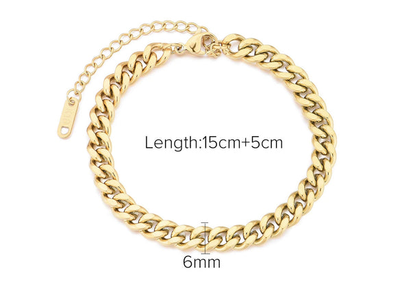 Flat Links Bracelet In Gold