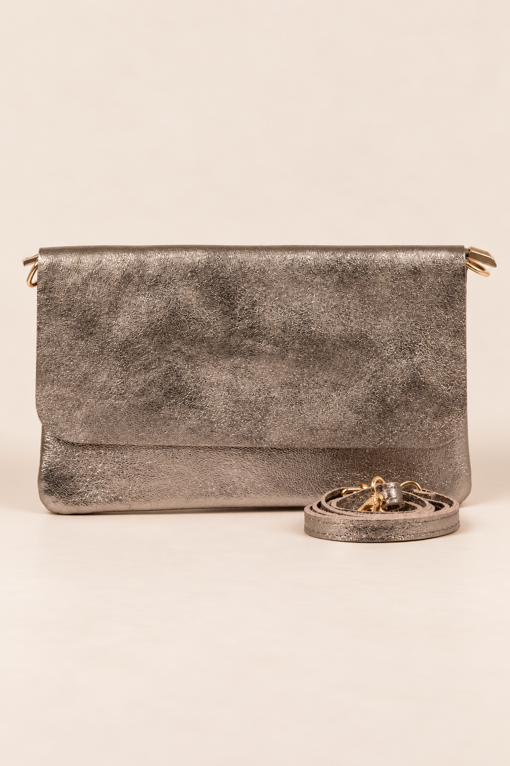 Britta Italian Leather Clutch Bag