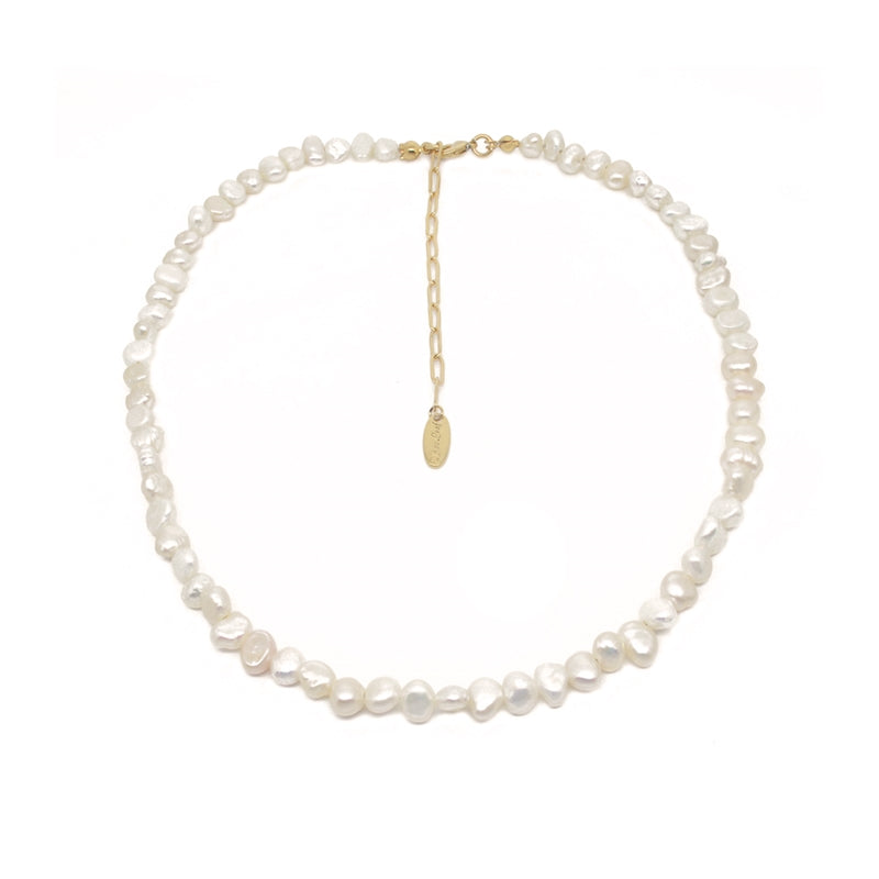 Freshwater Multi Pearl Choker in 18K Gold Plate
