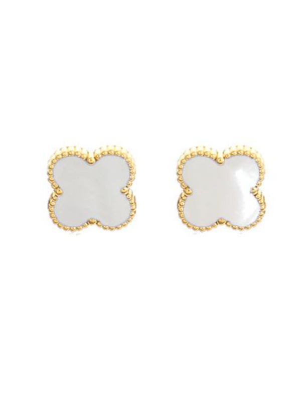 Mother of Pearl Clover Stud Gold