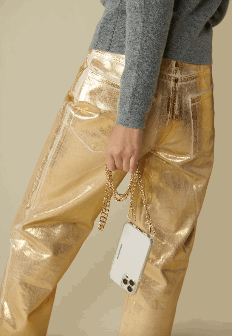 Gold Chunky Chain Phone Charm