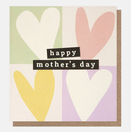 HAPPY MOTHER'S DAY GRID HEART PATTERN CARD