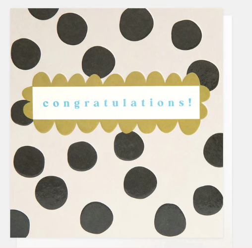 CONGRATULATIONS MONO SPOT PATTERN CARD