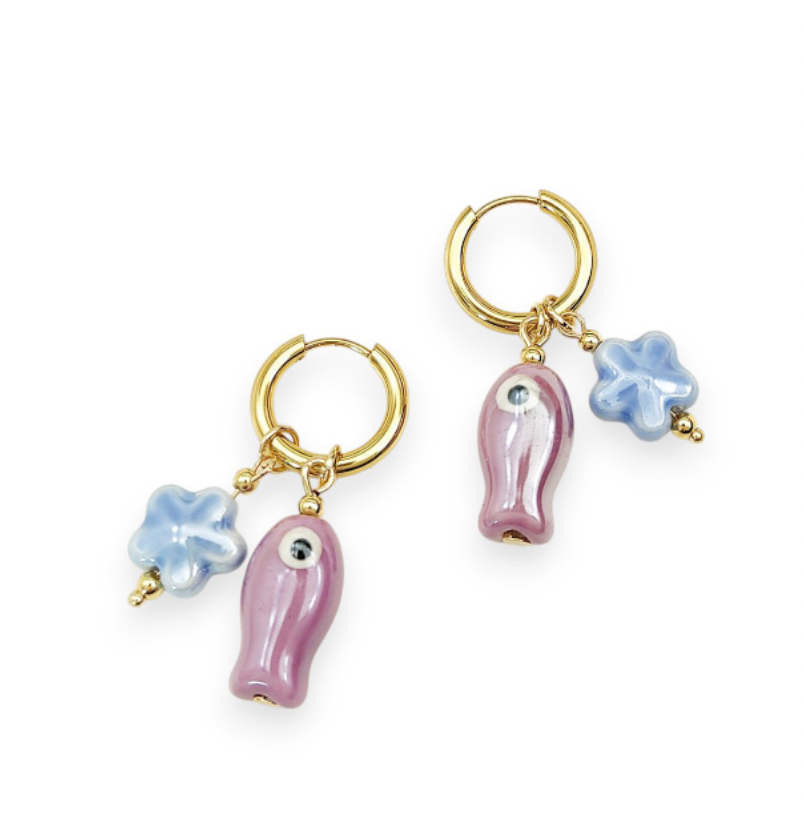 Flower and Fish Huggie