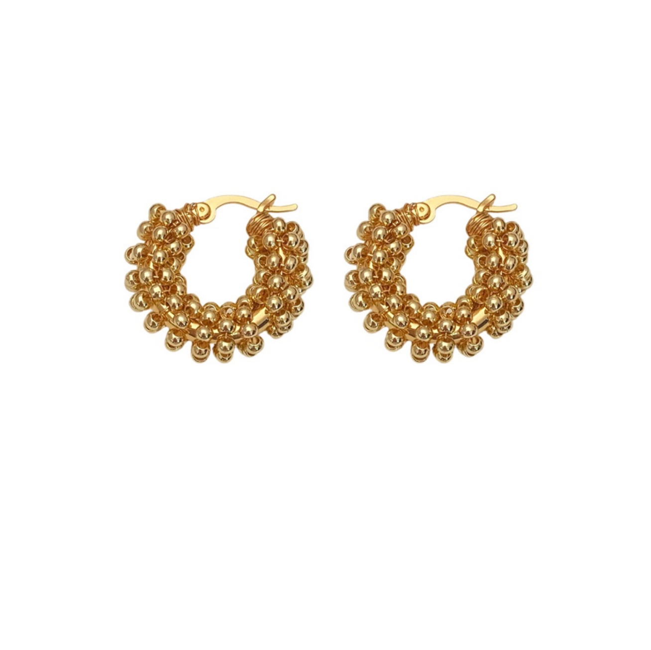 Multi row bobble hoop