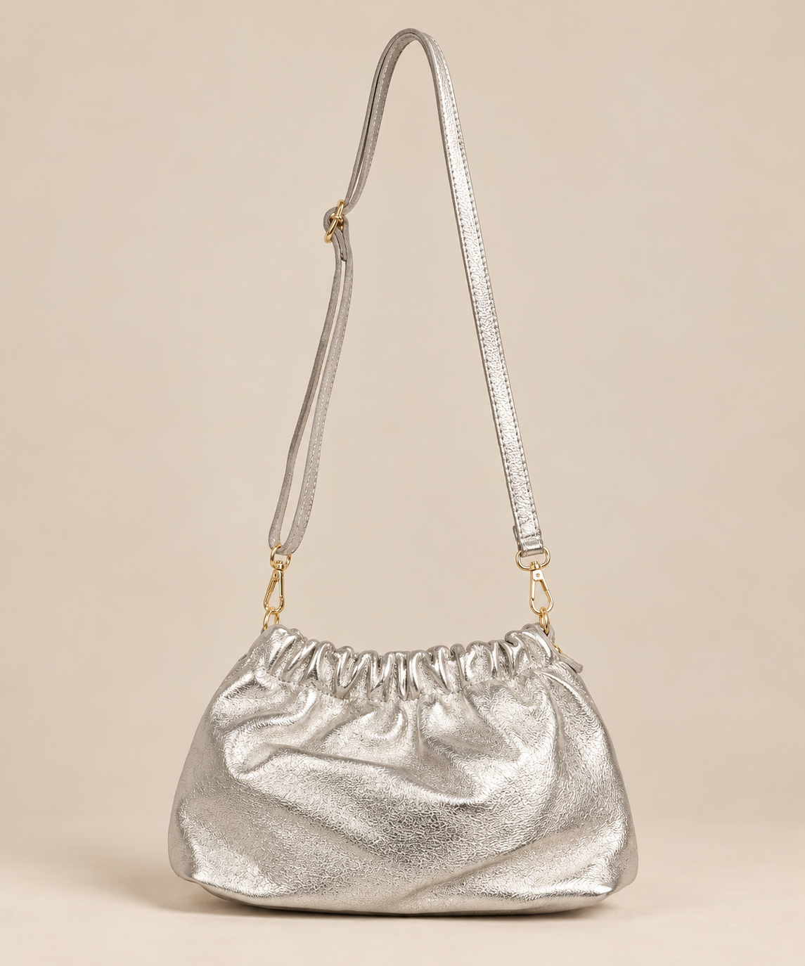 Hobo Style Leather Pouch Bag