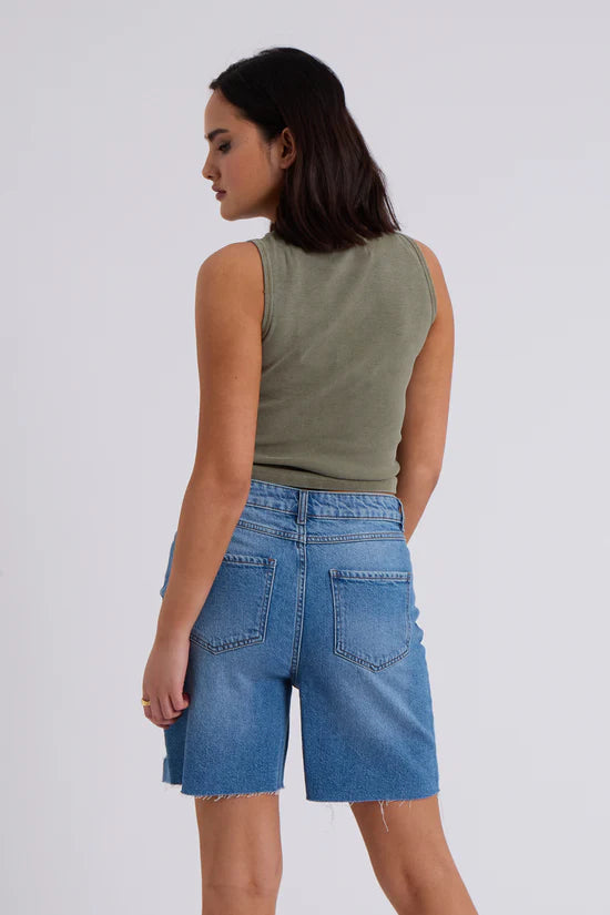Jessie Washed Ribbed Racer Vest