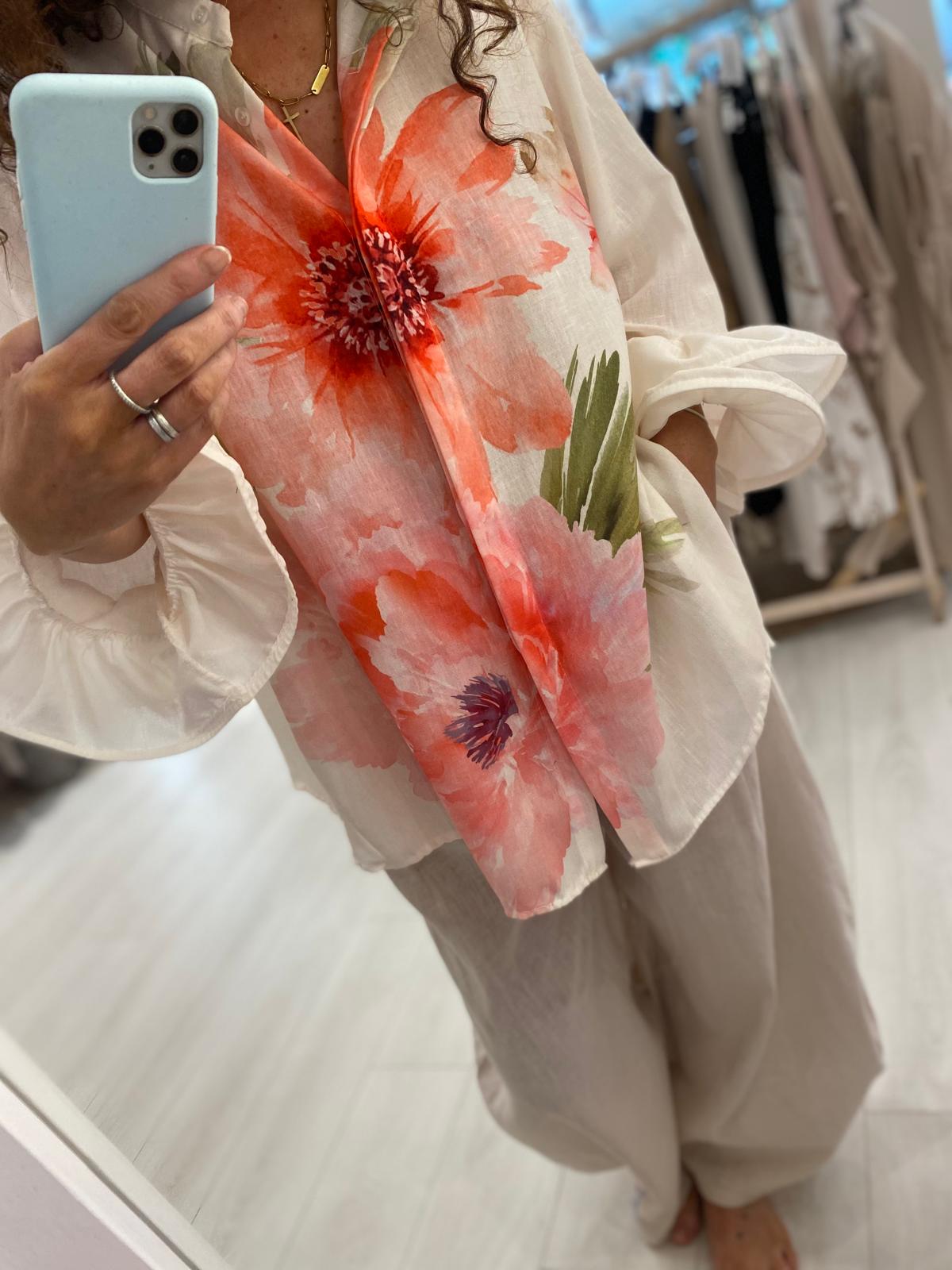 Floral Ruffle Blouse