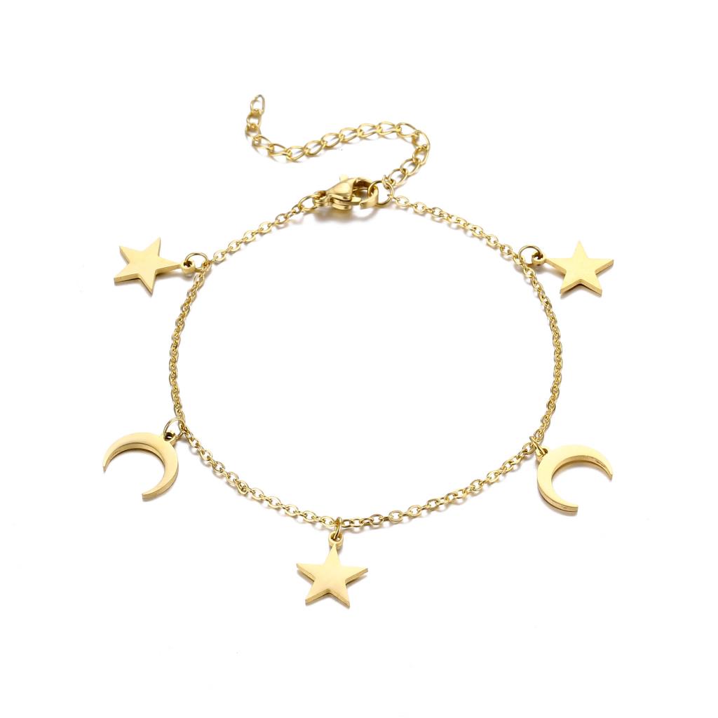 Cresent Moon & Star Bracelet