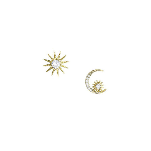 Sun & Moon Cubic Zirconia Earring