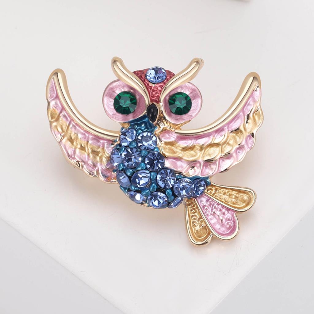 Little owl brooch