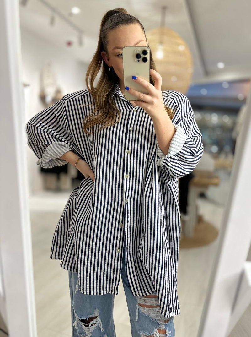 Striped Cheesecloth Shirt