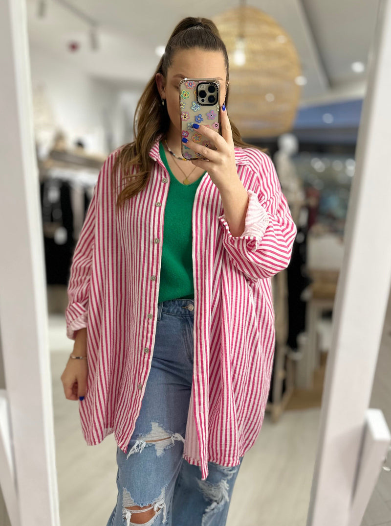 Striped Cheesecloth Shirt